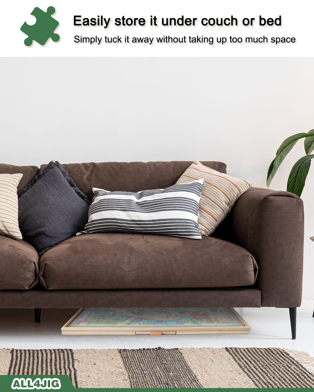 ALL4JIG 1500 Pieces Rotating Puzzle Board with 6 Drawers and Cover,25"x34"Portable Wooden Jigsaw Puzzle Table for Adults,Lazy Susan Spinning Puzzle Boards Birthday Gift for mom