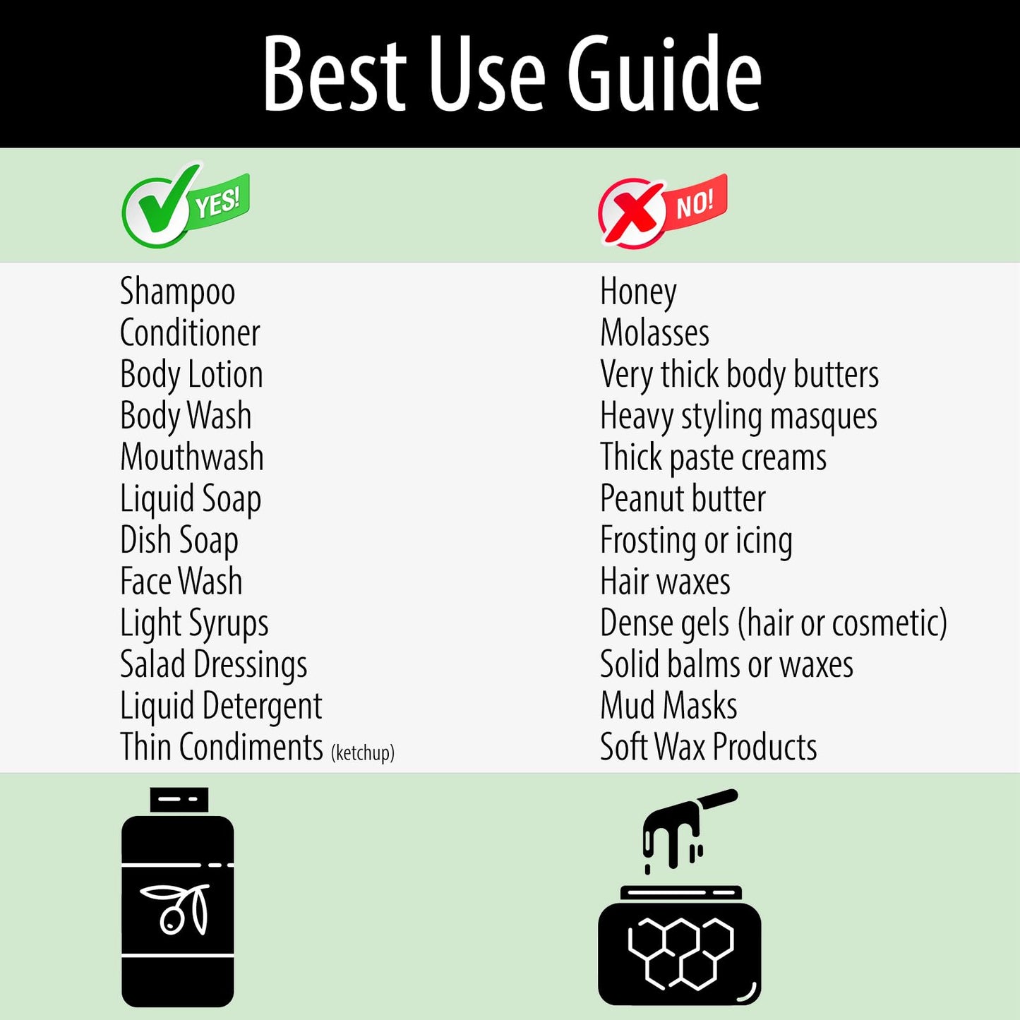 Bar5F Pump for 33.8-Oz Shampoo and Conditioner Liter Bottles (Fits 1" inch Bottle Neck 28/410) 2-Pack