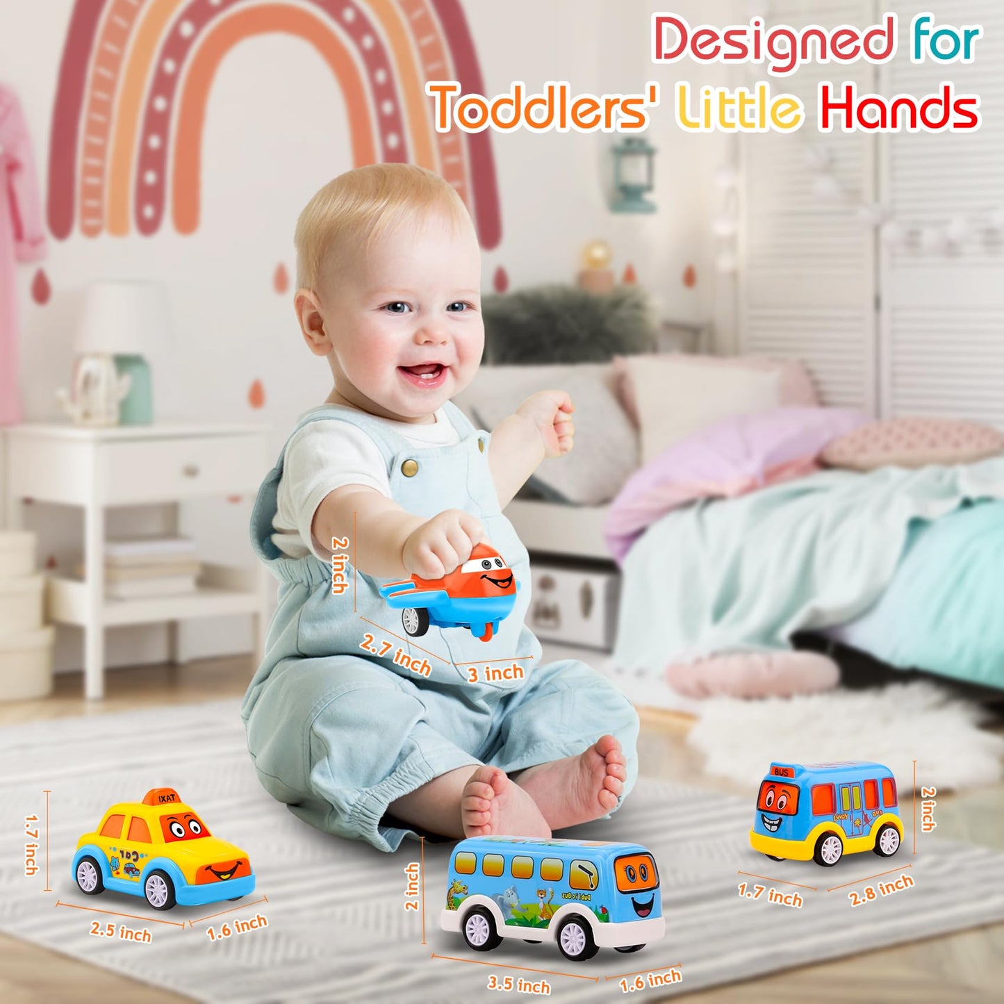 Nicmore Carrier Truck Toddler Toys Car, 5-in-1 Transport Playset for Kids Ages 18M-4 Years, Birthday & Christmas Gift for Boys and Girls