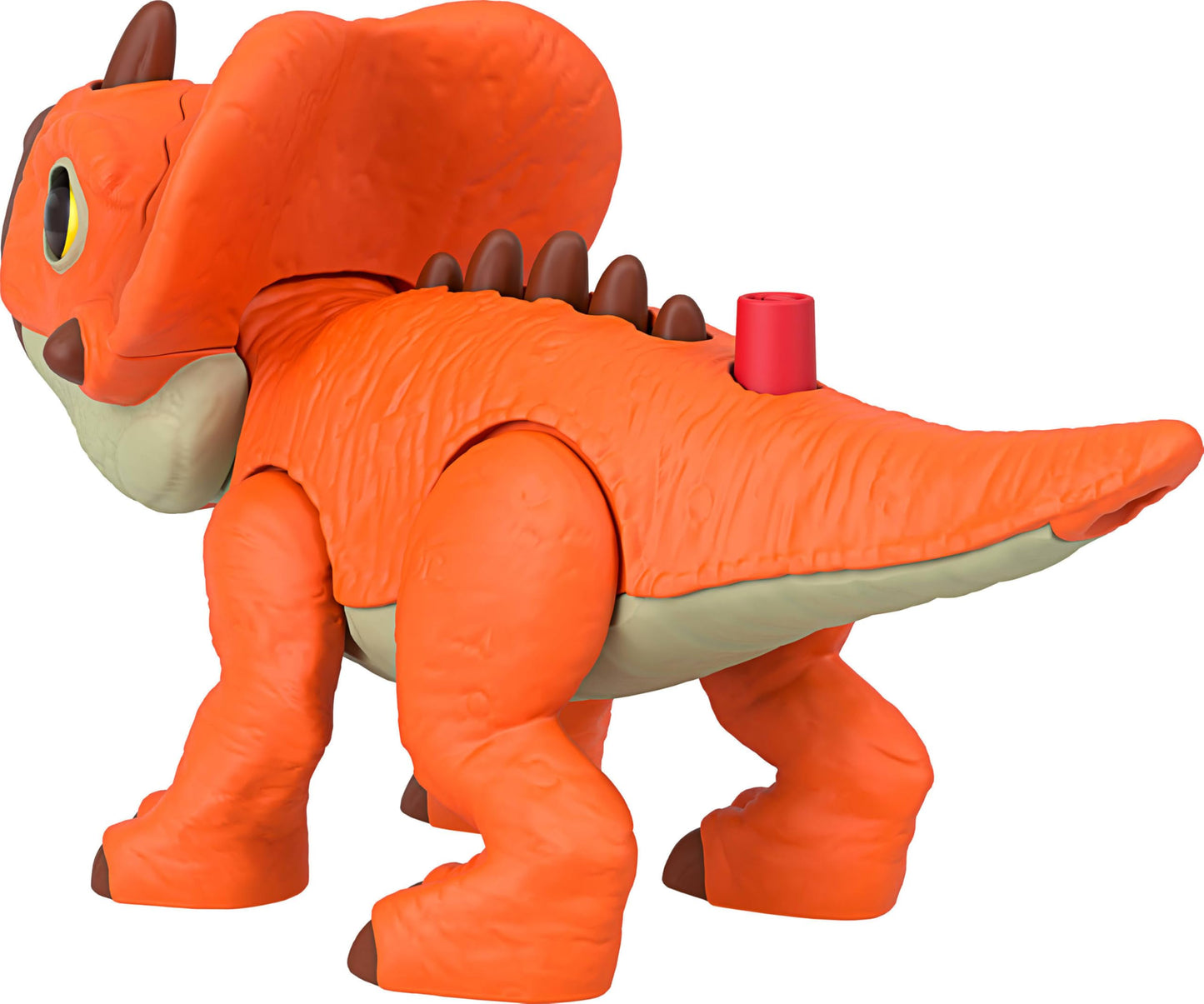 Fisher-Price Imaginext Jurassic World Dinosaur Action Figure with Kid-Activated Motion & Growing Spikes, 7.75-inch Aquilops Dino Toy