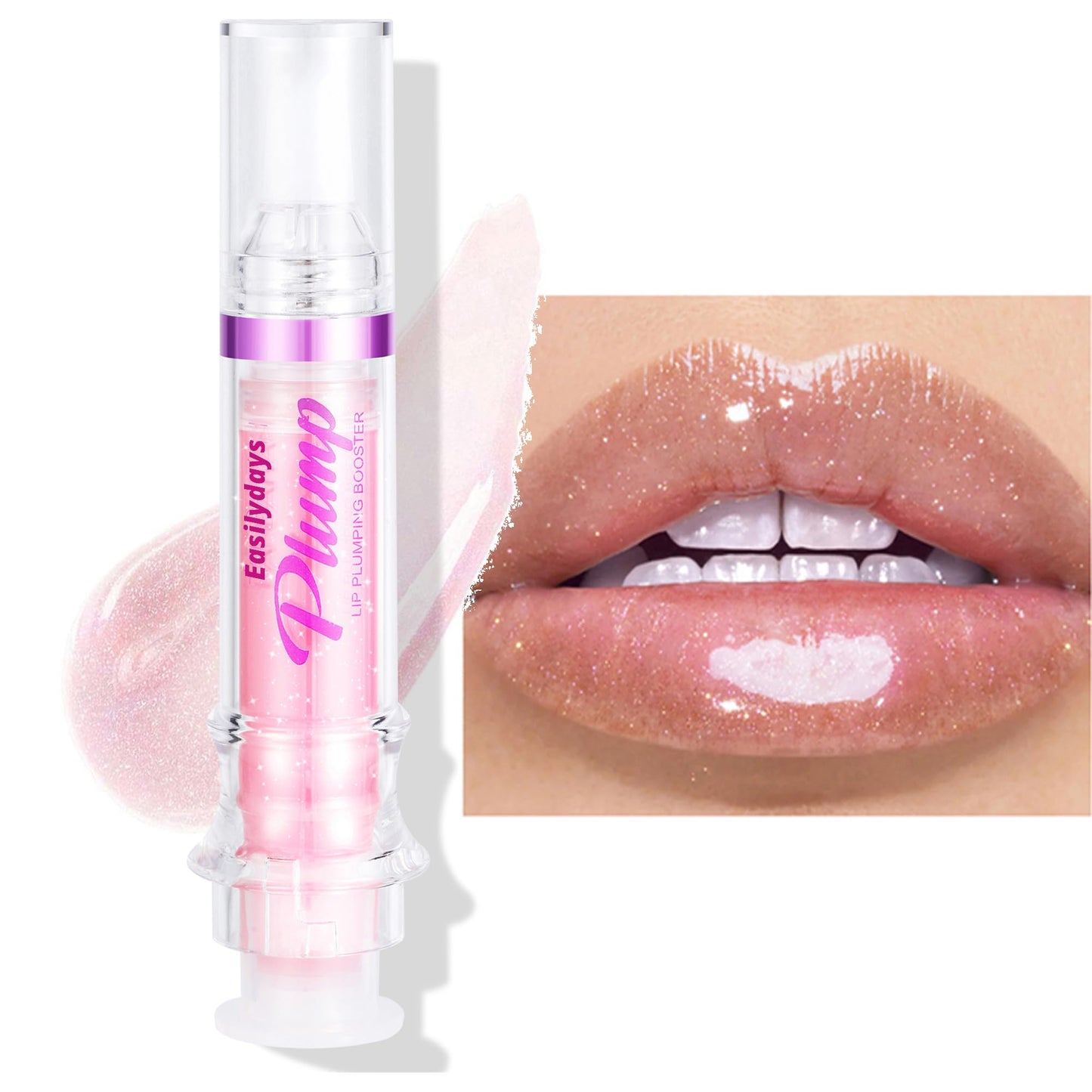 Easilydays Lip Plumper #02 – Spicy Lip Gloss & Lipstick, Hydrating, Volumizing, High-Shine Lip Glass for Plump Pout