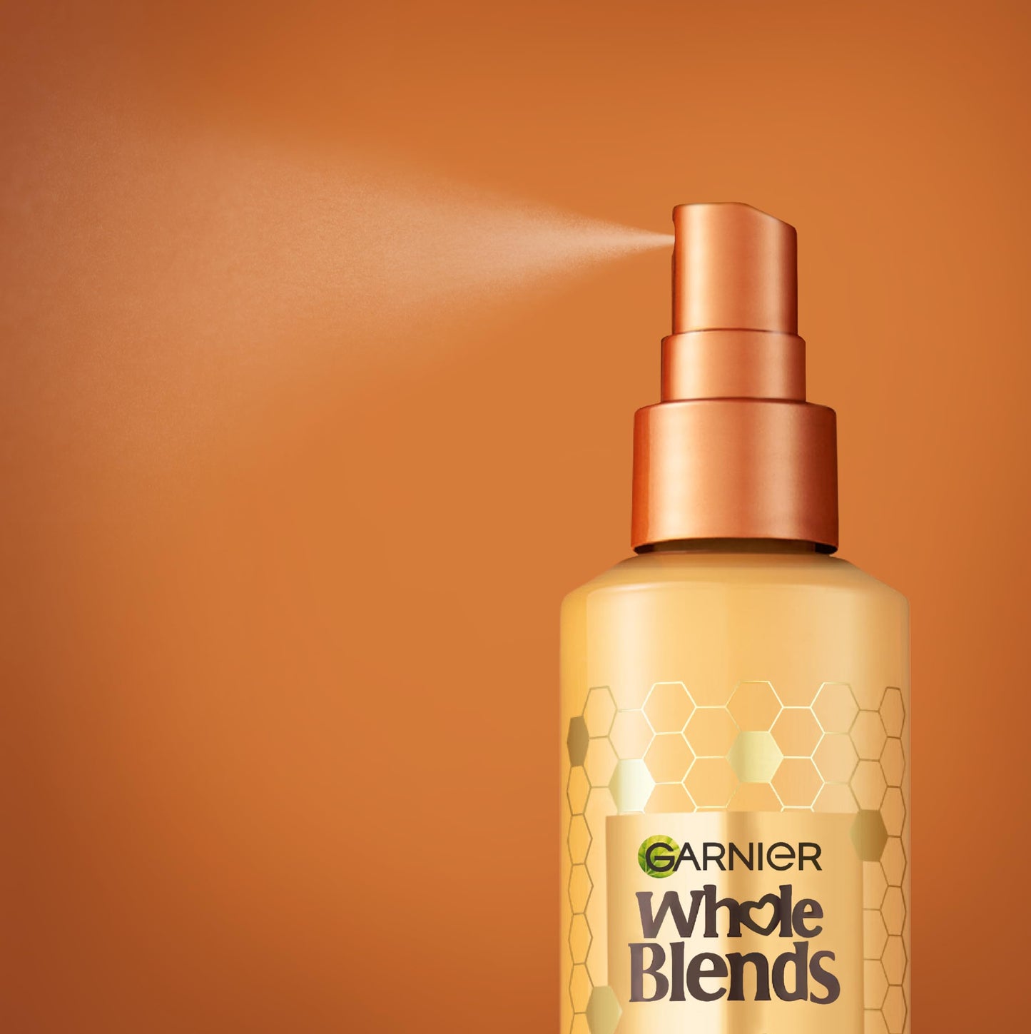 Garnier Whole Blends Hair Honey Milk 450F Heat Protectant Spray, For All Hair Types With Up To 100 Hrs of Frizz Control, 8.5 Fl Oz, 2 Count