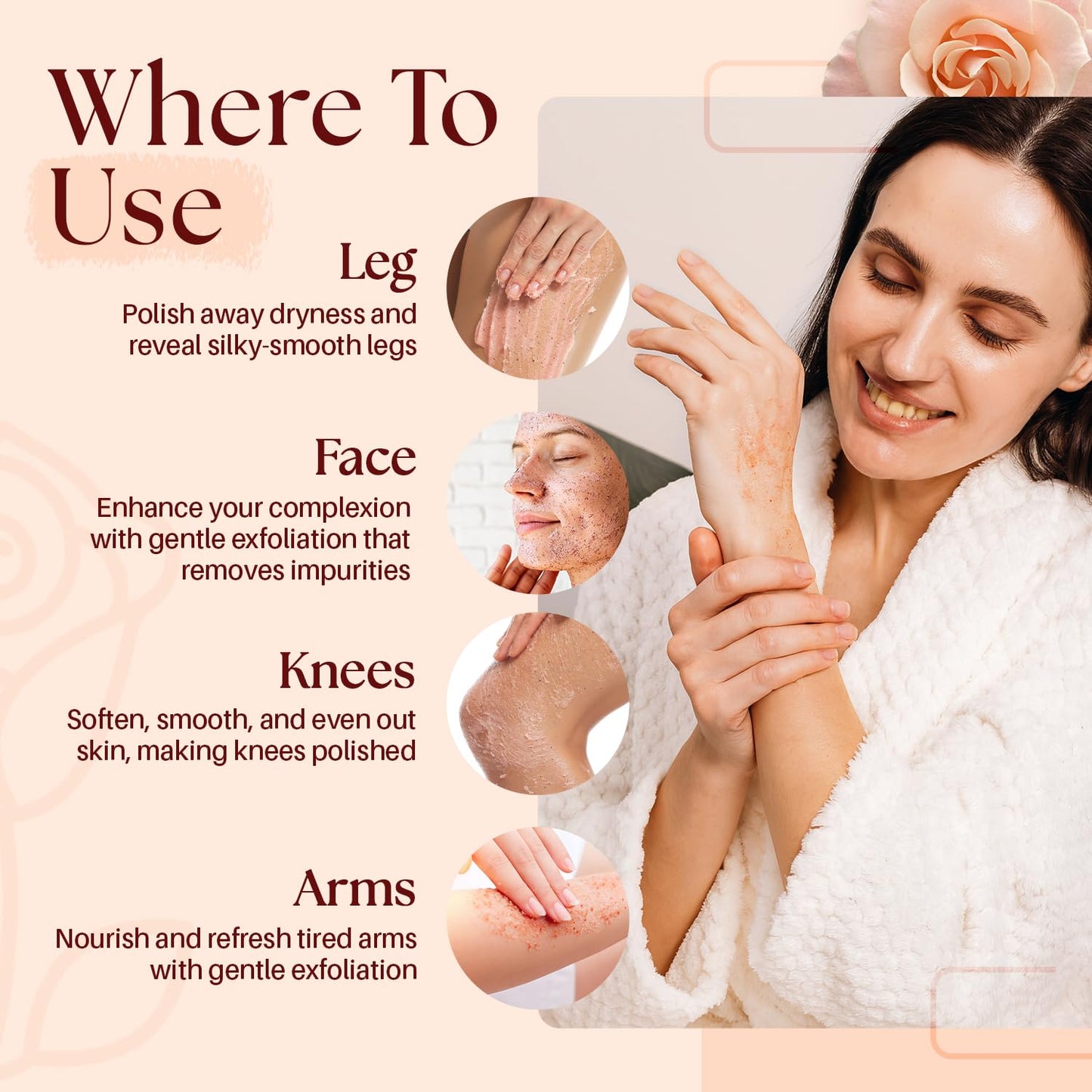 MYSTÉRE BEAUTÉ Himalayan Salt Body Scrub 12oz with Collagen & Stem Cells – Exfoliating, Moisturizing, Fights Cellulite, Acne, Wrinkles