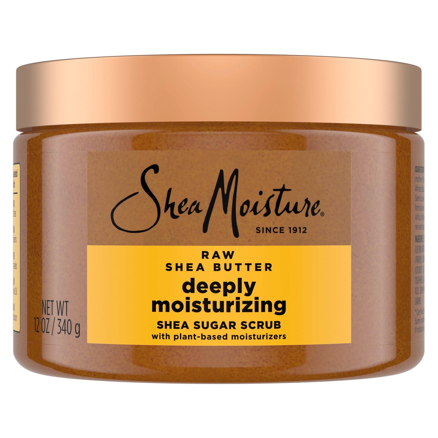SheaMoisture Shea Sugar Body Scrub – Deeply Moisturizing with Raw Shea Butter, Restores Dry Skin, 24h Hydration, 12 oz