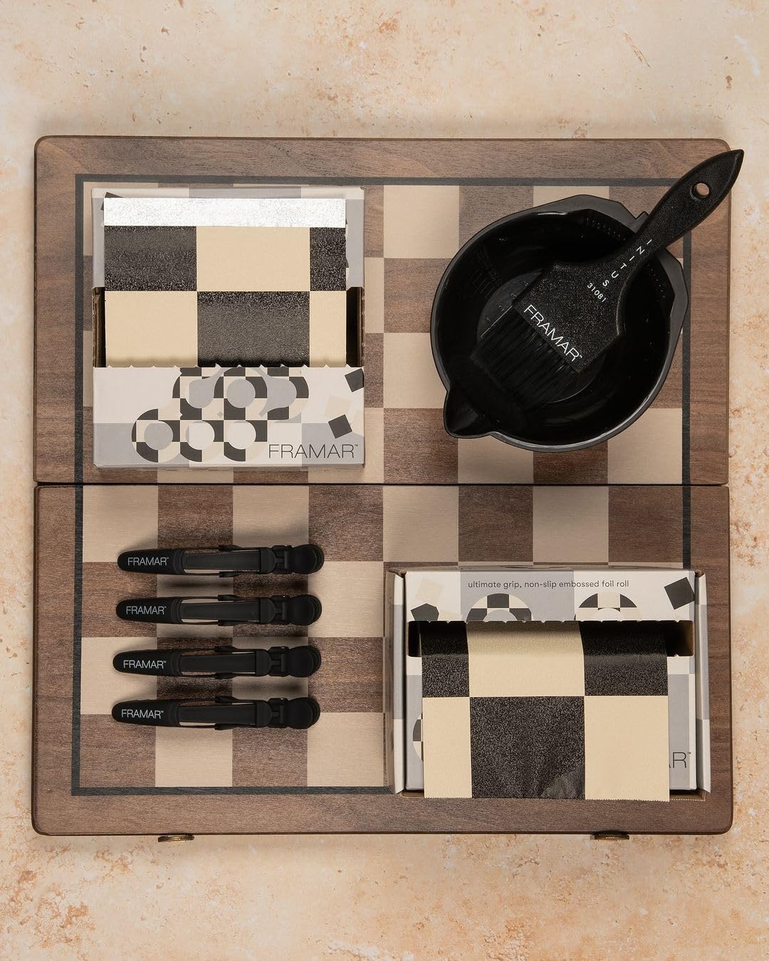 FRAMAR Checked Out Hair Foil – 500 Sheets Pop-Up Foil for Hair Highlighting, Long Hair Bleaching, Salon-Quality Foils for Stylists