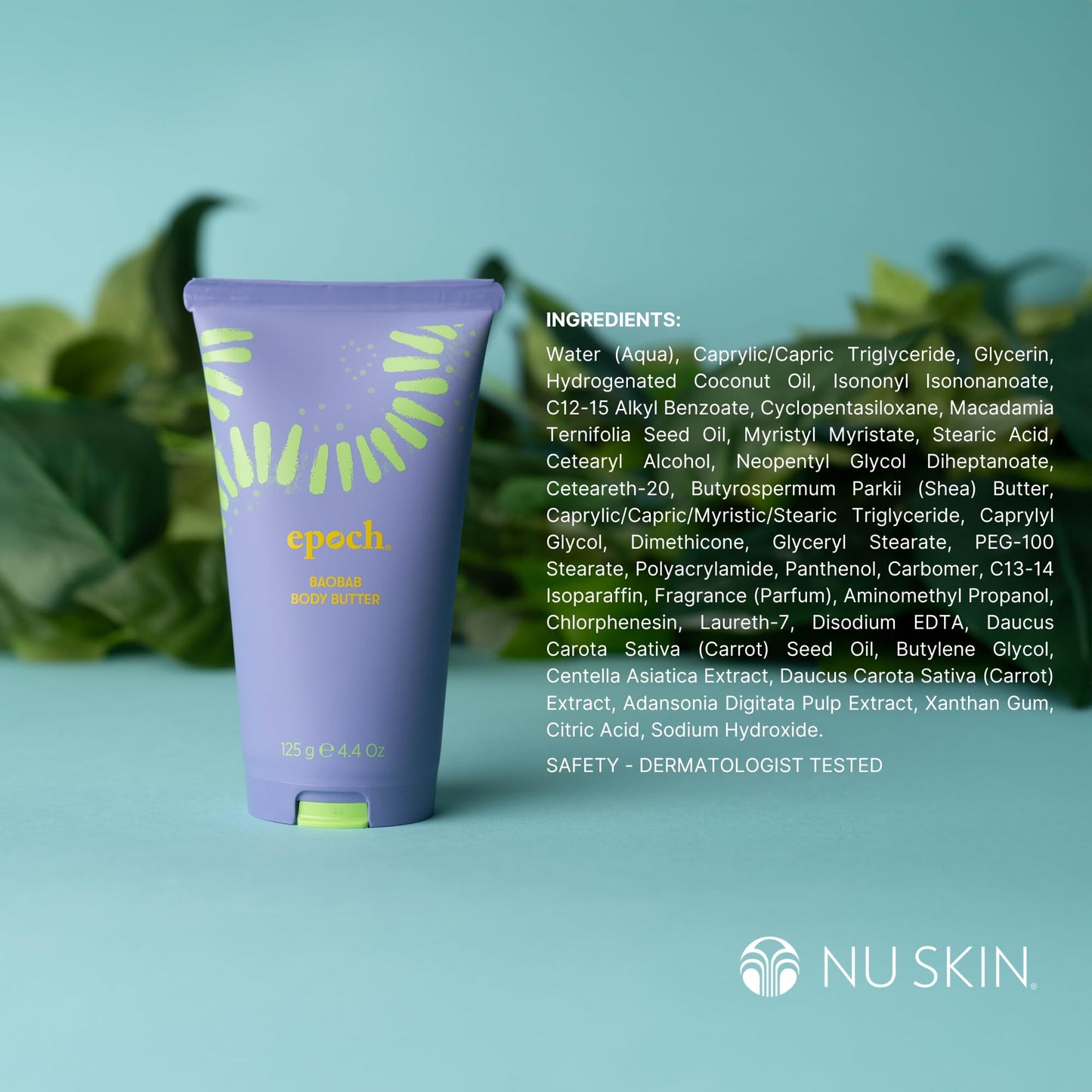 NuSkin Epoch Baobab Body Butter – Rich Shea & Baobab Fruit Cream for Deep Hydration, Soft, Resilient Skin | 1 Pack