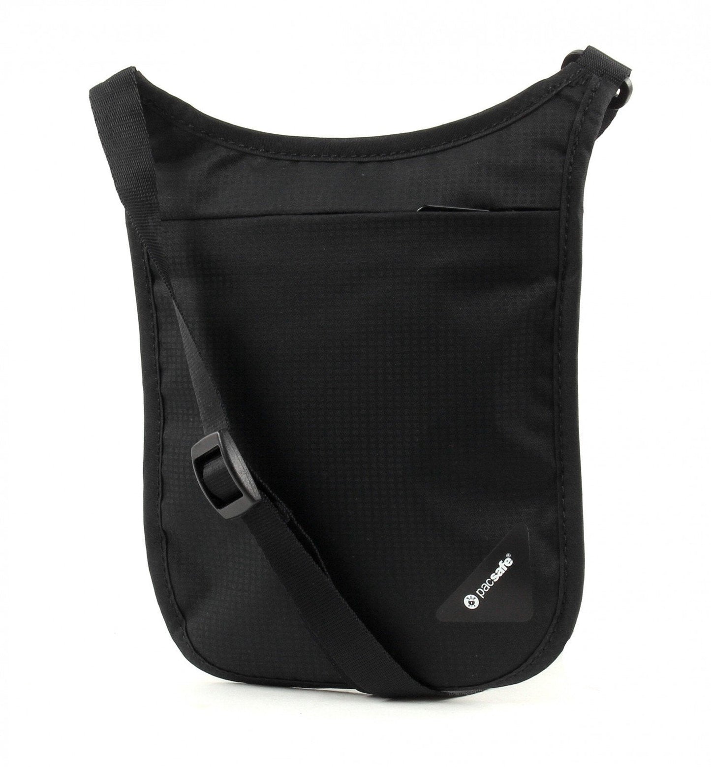 Pacsafe Coversafe V75 RFID Blocking Passport Holder – Anti-Theft Neck Pouch Wallet for Men & Women, Fits 4 Passports or iPhone X, Black