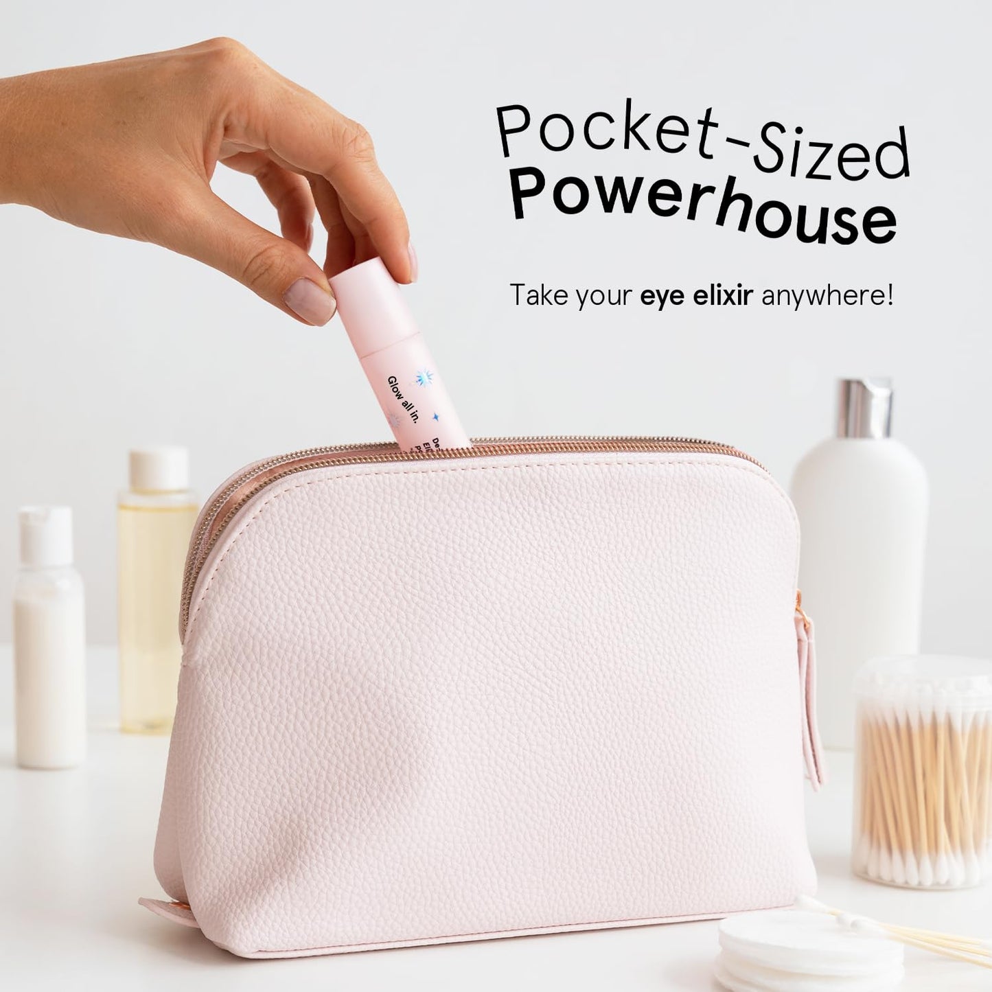 Grace & Stella Under Eye Brightener Roller - Travel Size Eye Serum with Retinol & Caffeine for Puffiness, Dark Circles & Wrinkles, Vegan 15ml