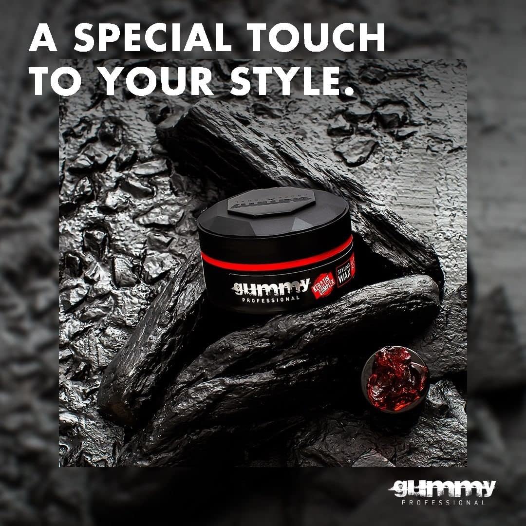 Gummy Hair Styling Gel Wax Ultra Hold, Red, 150 Millilitre, Pack of 1