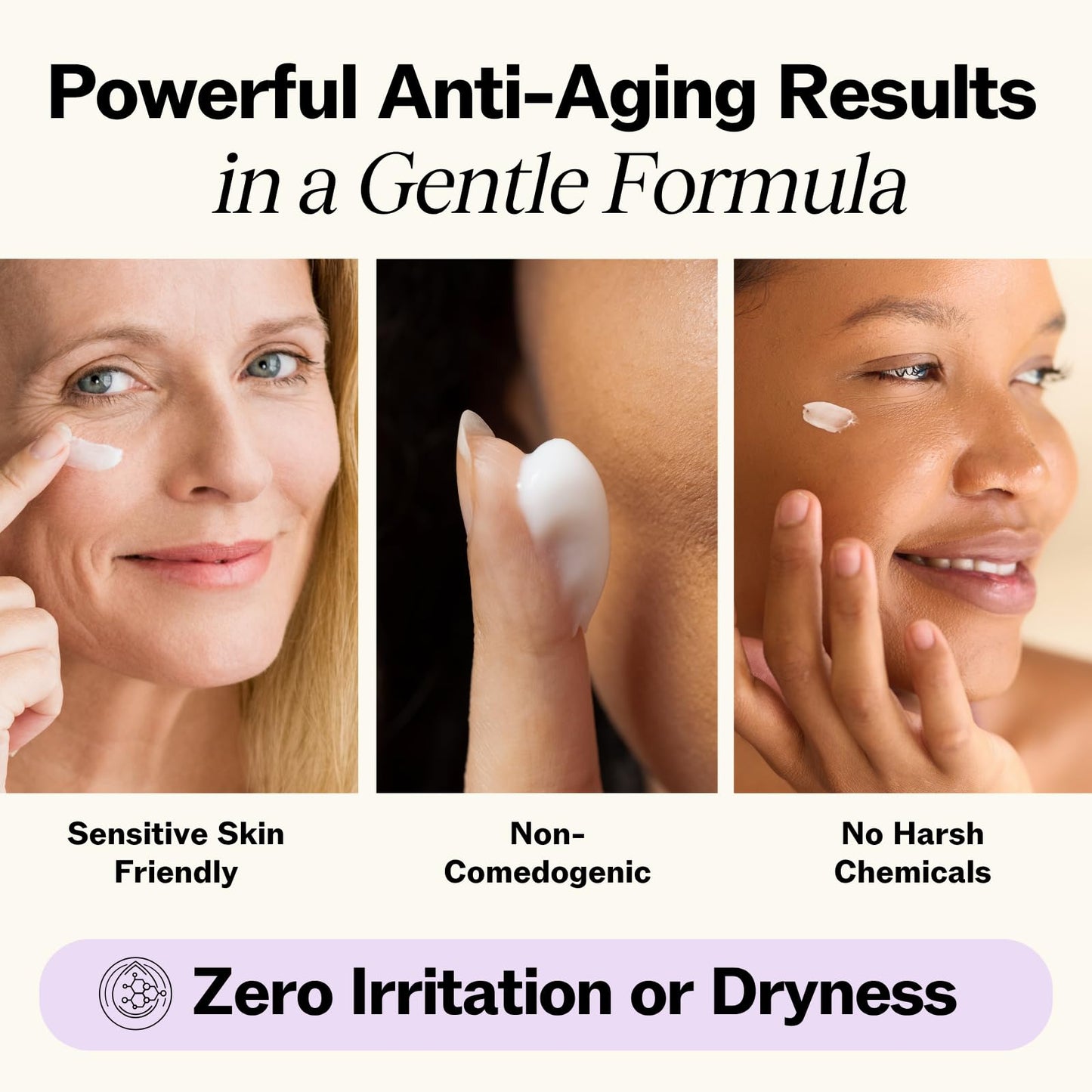 LilyAna Naturals Eye Cream for Dark Circles, Puffiness & Wrinkles, Anti-Aging, Hydrating for Sensitive Skin, 1.7 oz, Made in USA