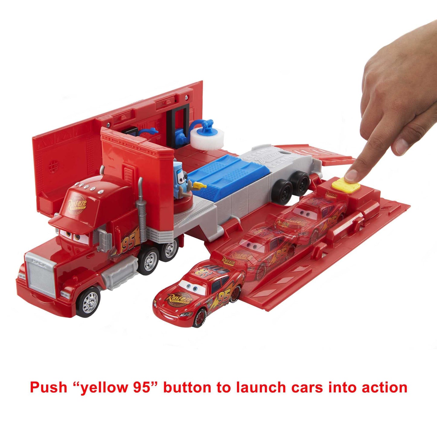 Mattel Disney Pixar Cars Transforming Mack Playset – 2-in-1 Toy Truck & Tune-Up Station with Launcher, Lift & Movie Graphics – Kids Ages 4+
