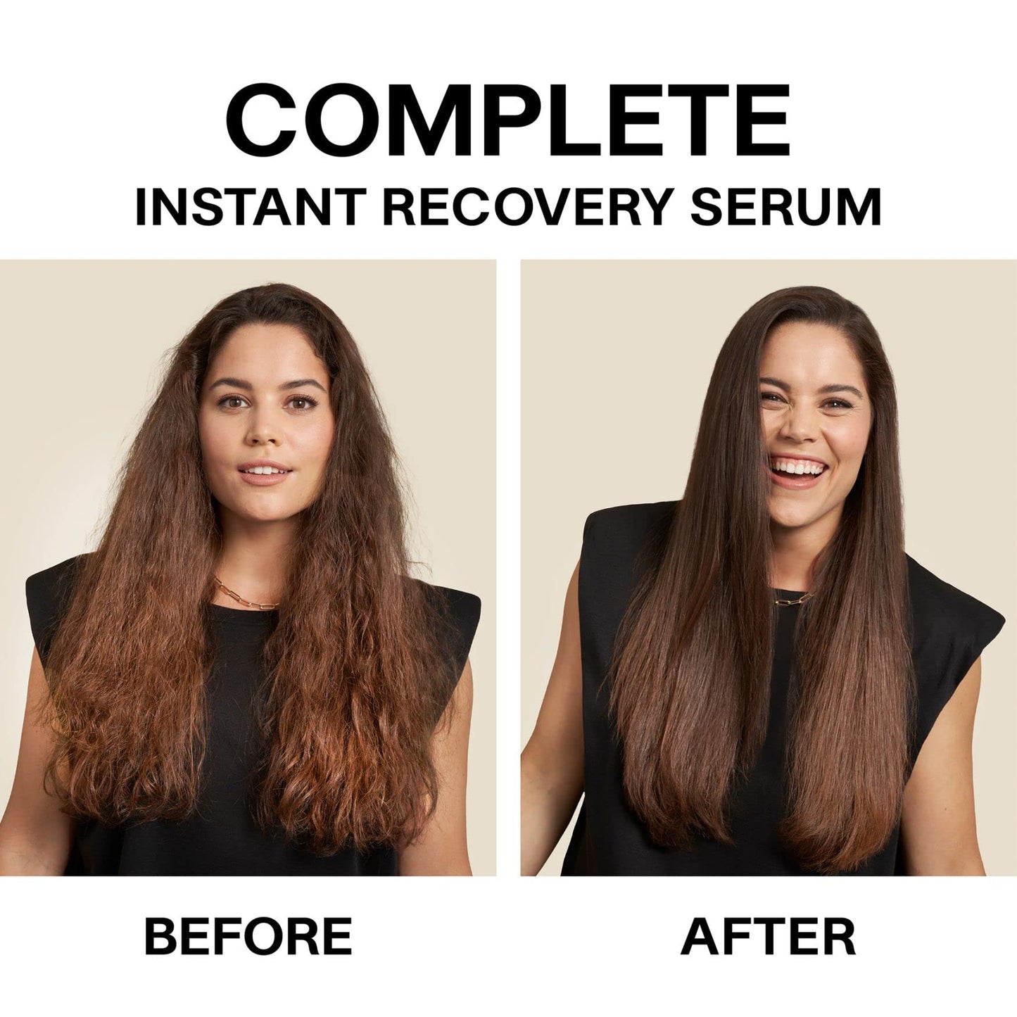 JVN Complete Instant Recovery Hair Serum 3.4 Fl Oz – Frizz Control, Heat Protectant & Smoothing Cream to Strengthen, Repair & Shine, Silicone-Free
