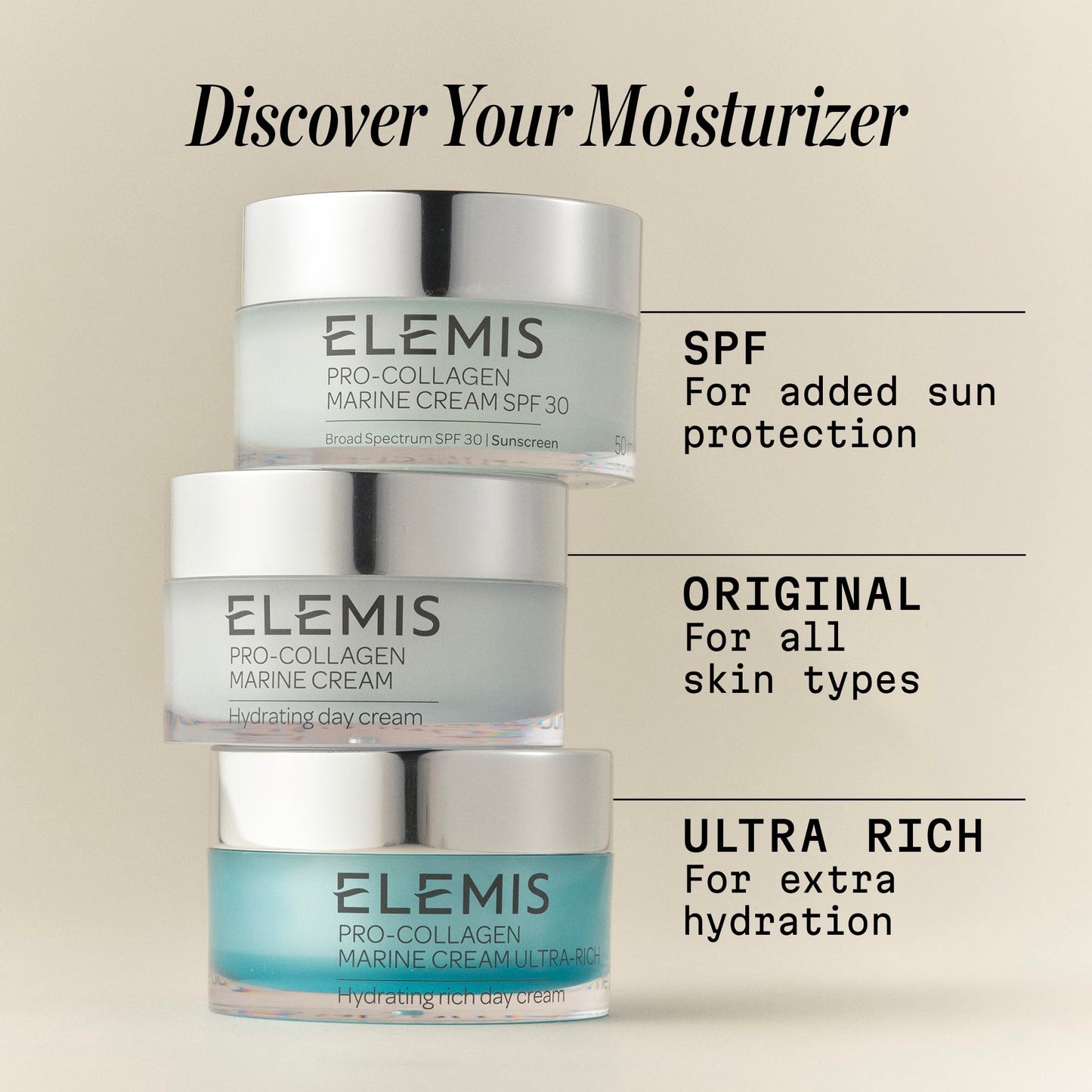 ELEMIS Pro-Collagen Marine Cream SPF 30, Lightweight Anti-Wrinkle Daily Facial Moisturizer