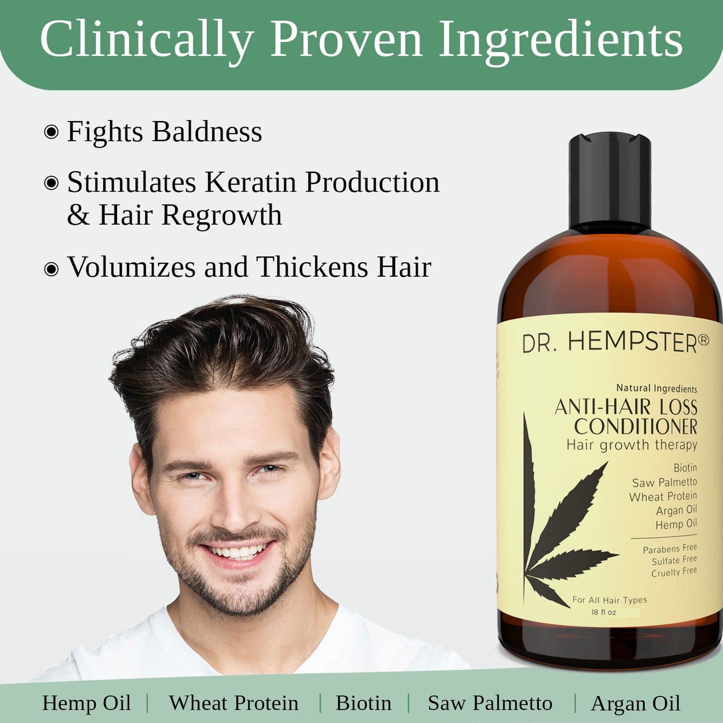 Biotin & Hemp Hair Growth Conditioner for Women & Men | Anti-Hair Loss, Thickening & Volumizing Formula | Natural, Organic, No Parabens or Sulfates