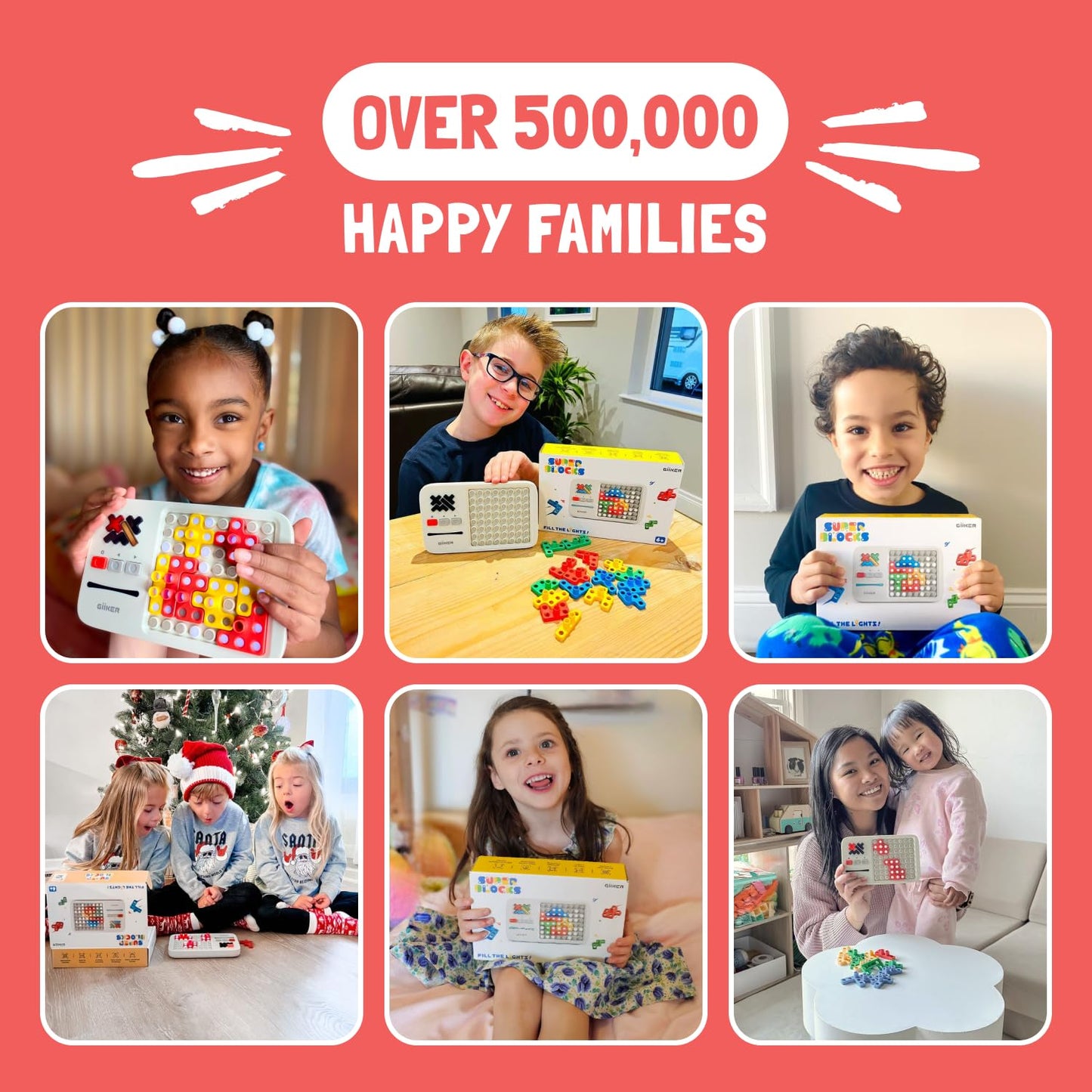 GiiKER Super Blocks STEM Toy – Pattern Matching Puzzle Game with 1000+ Challenges, Brain Teaser for Kids & Teens, Travel & Birthday Gift