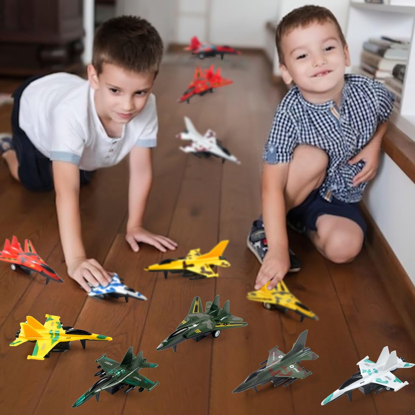 soi-meme 12 Pcs Pull Back Airplane Toys for Toddlers 1-3, Boys Plane Playset,FighterToys, Gifts for Toddler Kids 1+ Years Old, Kids Presents Toys