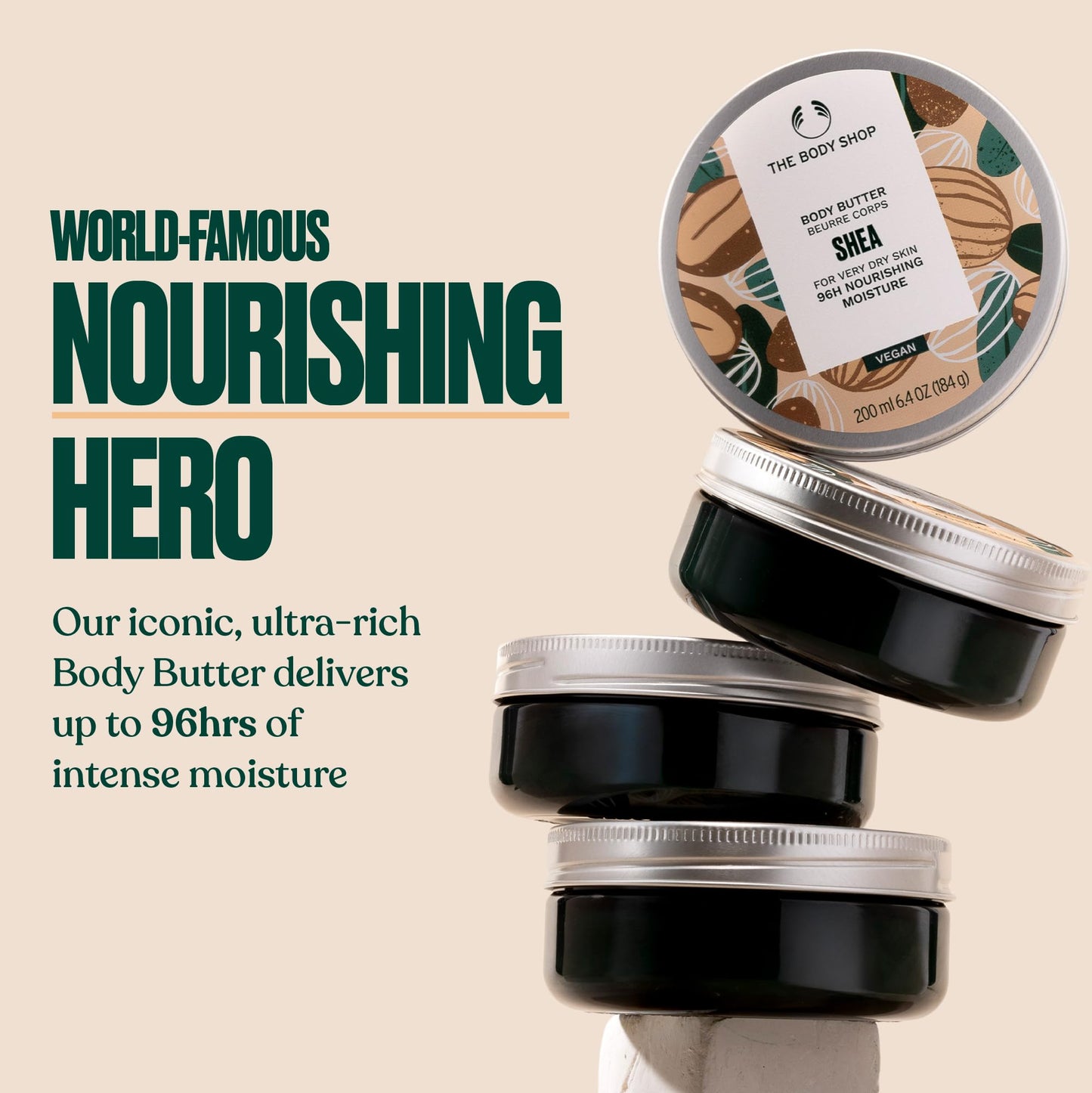 The Body Shop Shea Body Butter – Hydrating & Moisturizing Skincare for Very Dry Skin – Vegan – 6.4 oz