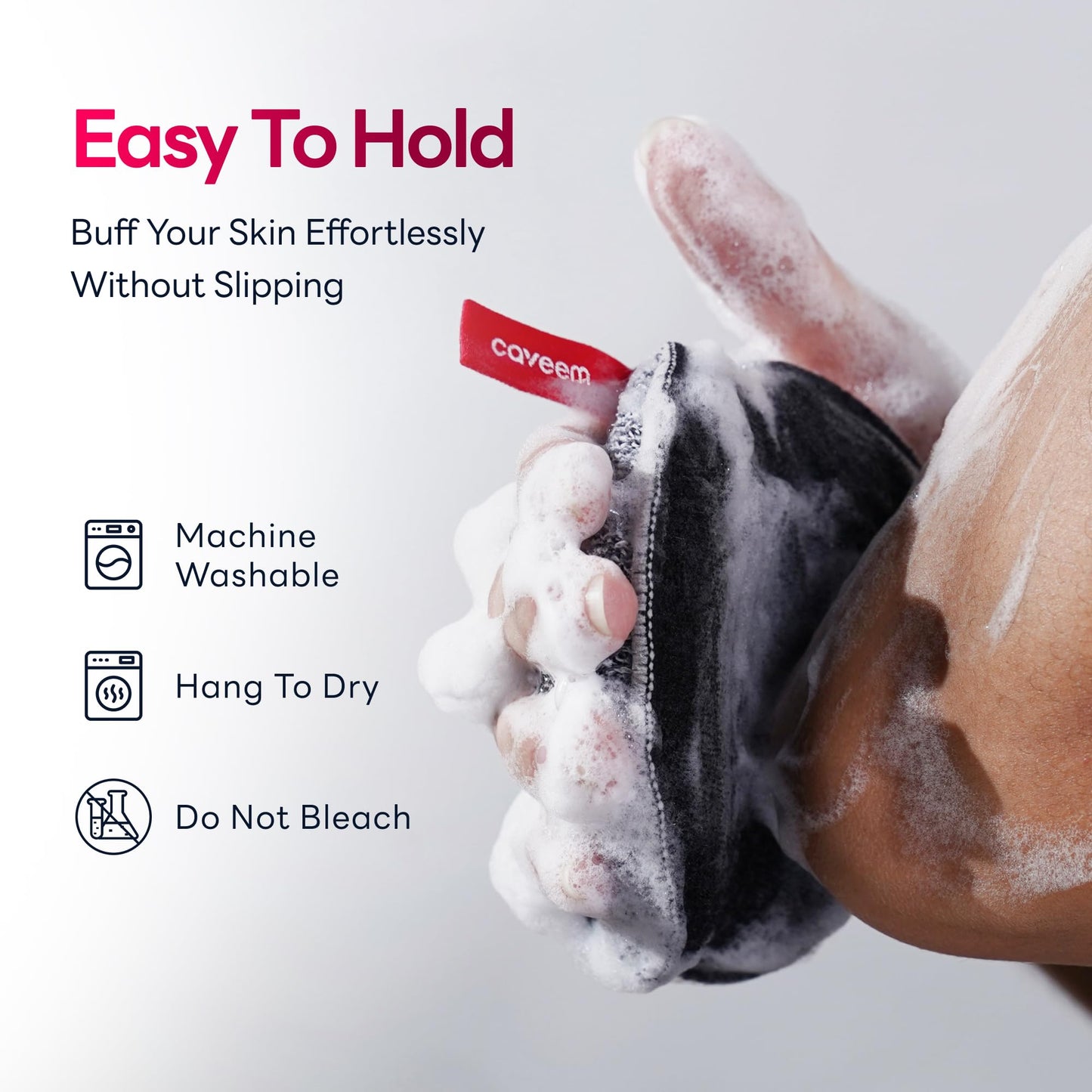 Caveem Exfoliating Body Scrubber, Bath and Body Scrub Buffer, Body Exfoliator for Remove Dead Skin, Gentle and Rough Lightweight Sponge for Shower (2 Pack)