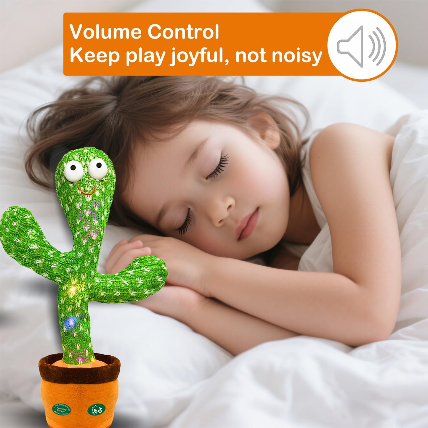 Hunfur Talking Dancing Cactus Toy – Singing, Mimicking, Light Up Plush Gift for Babies & Toddlers 6-18 Months with Volume Control