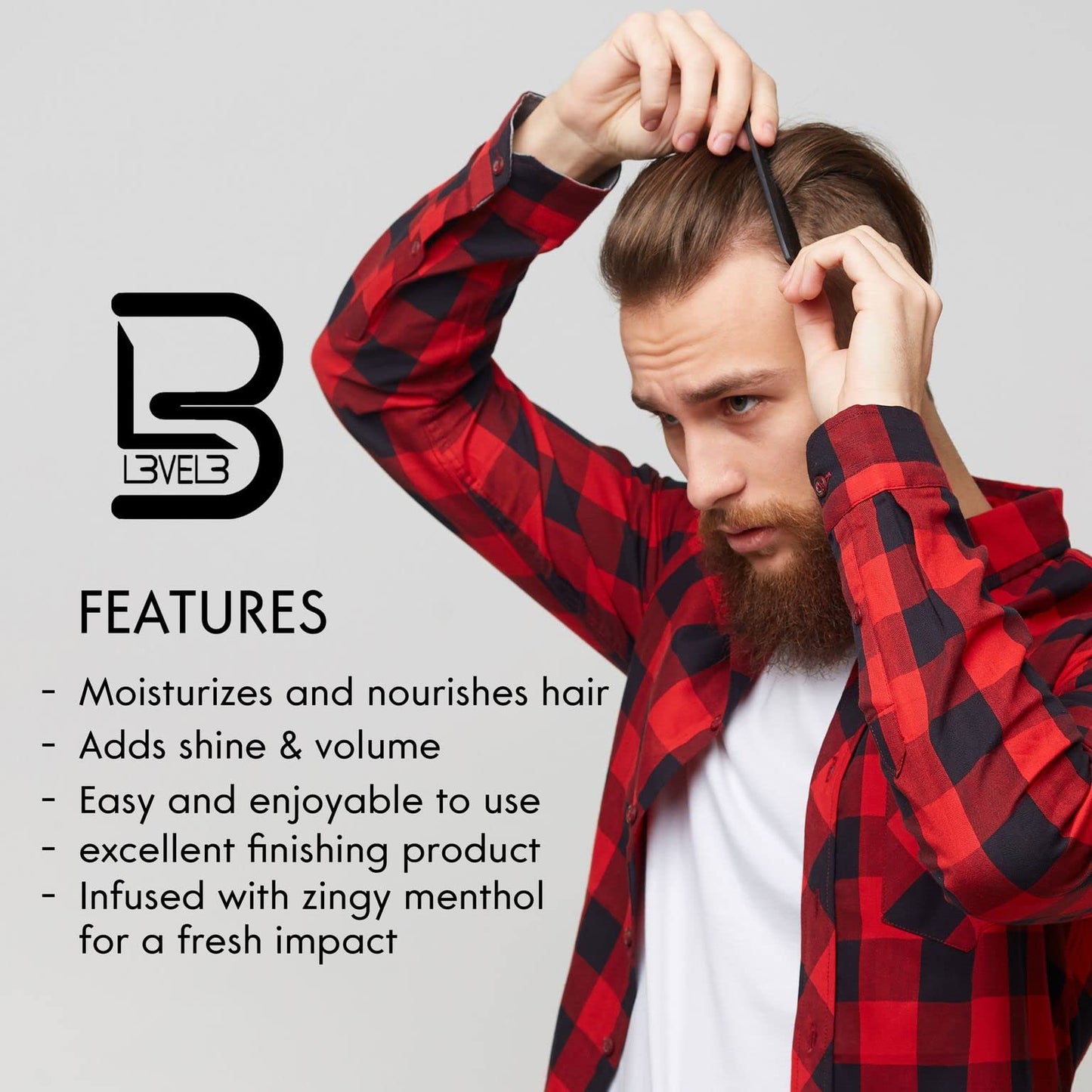 L3 Level 3 Hair Tonic - Hair Moisturizer for Women and Men - Fresh Impact for Extra Shine and Hair Volume