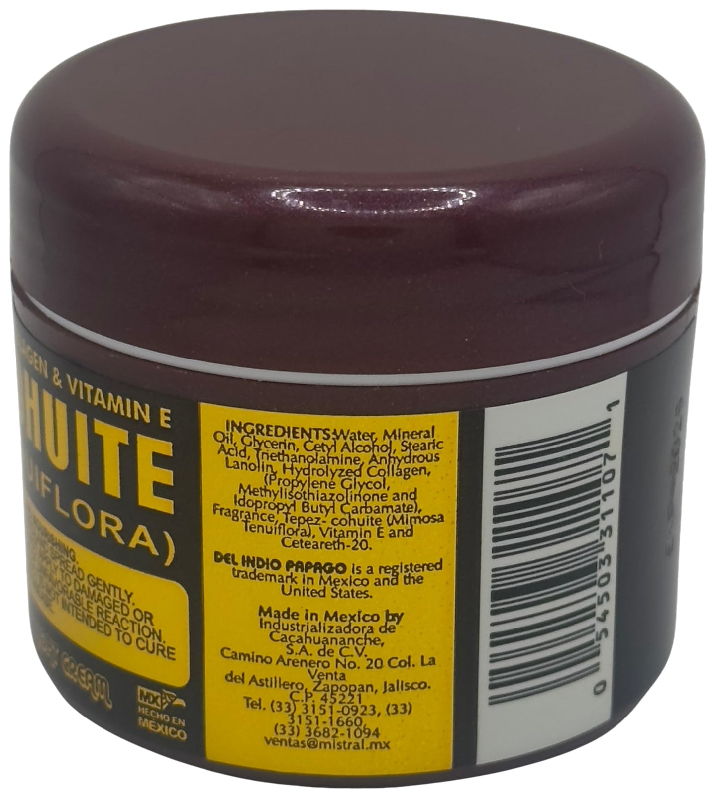 DEL INDIO PAPAGO Night Skin Cream with Tepezcohuite 60g / 2.Fl Oz