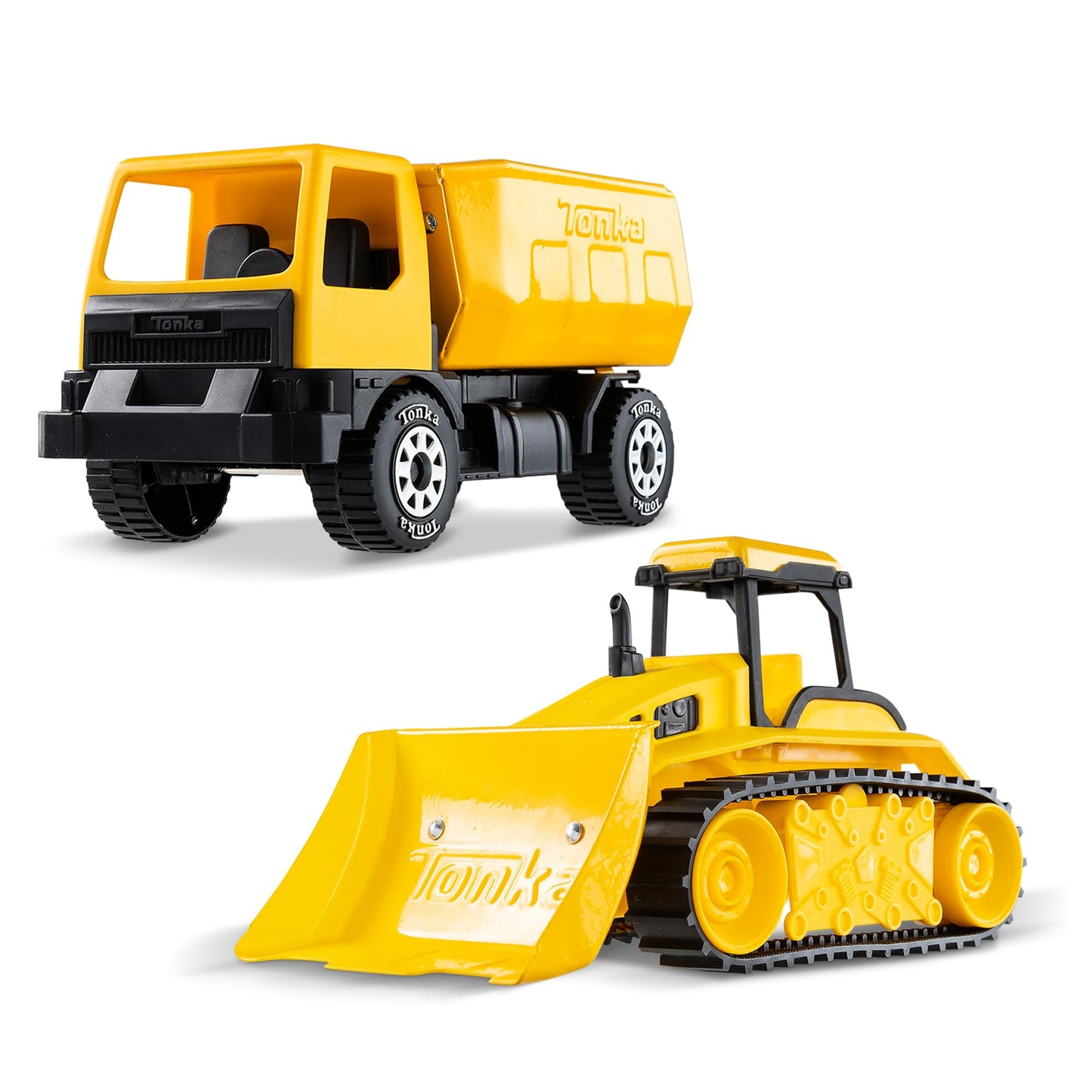 Tonka - Steel Classics Giga Series - Dump Truck & Bulldozer, 2-Pack