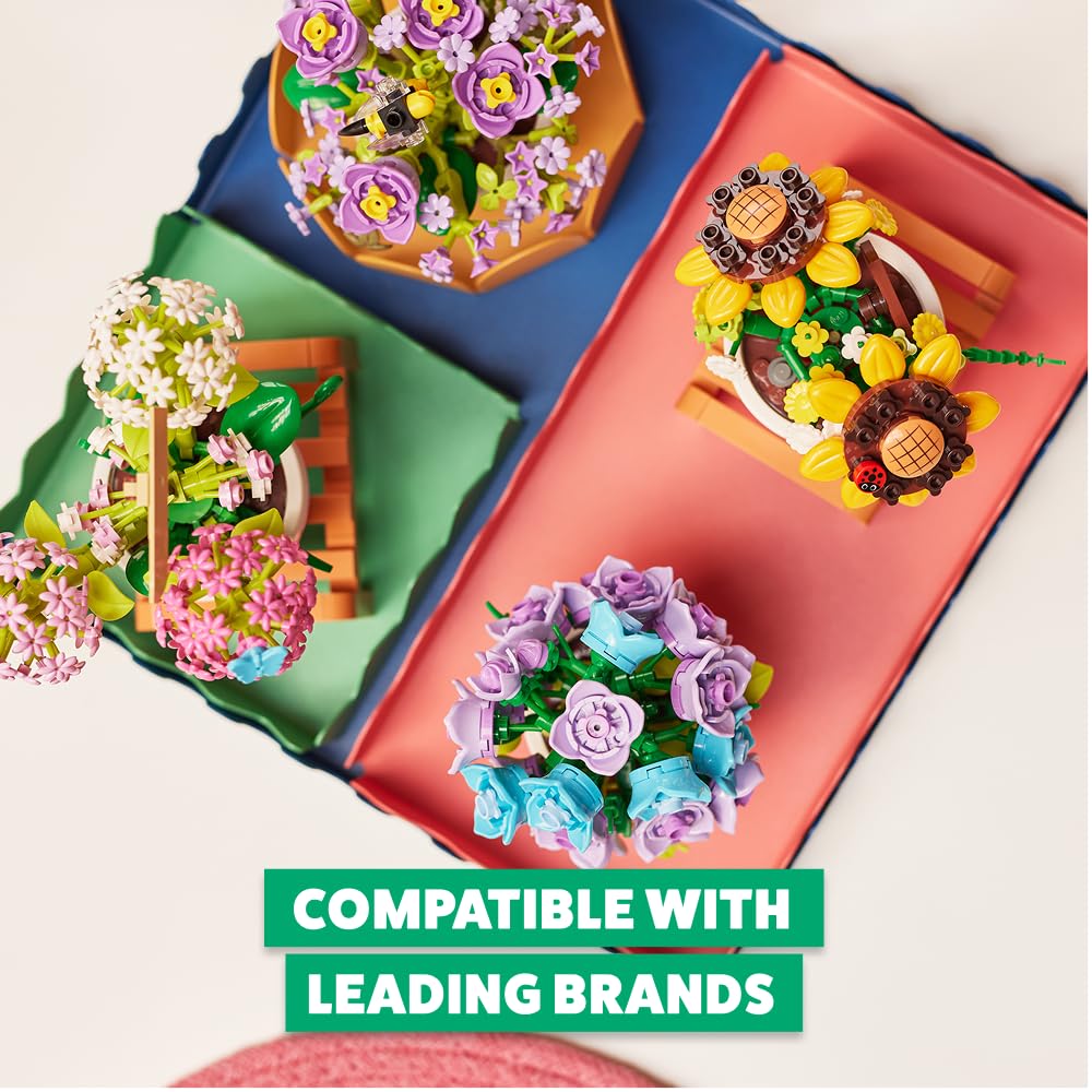 MAX Premium Garden Pot Plants Building Bricks Collection (up to 233 Pieces, 6 to Collect). (Phalaenopsis, 1 Capsule)