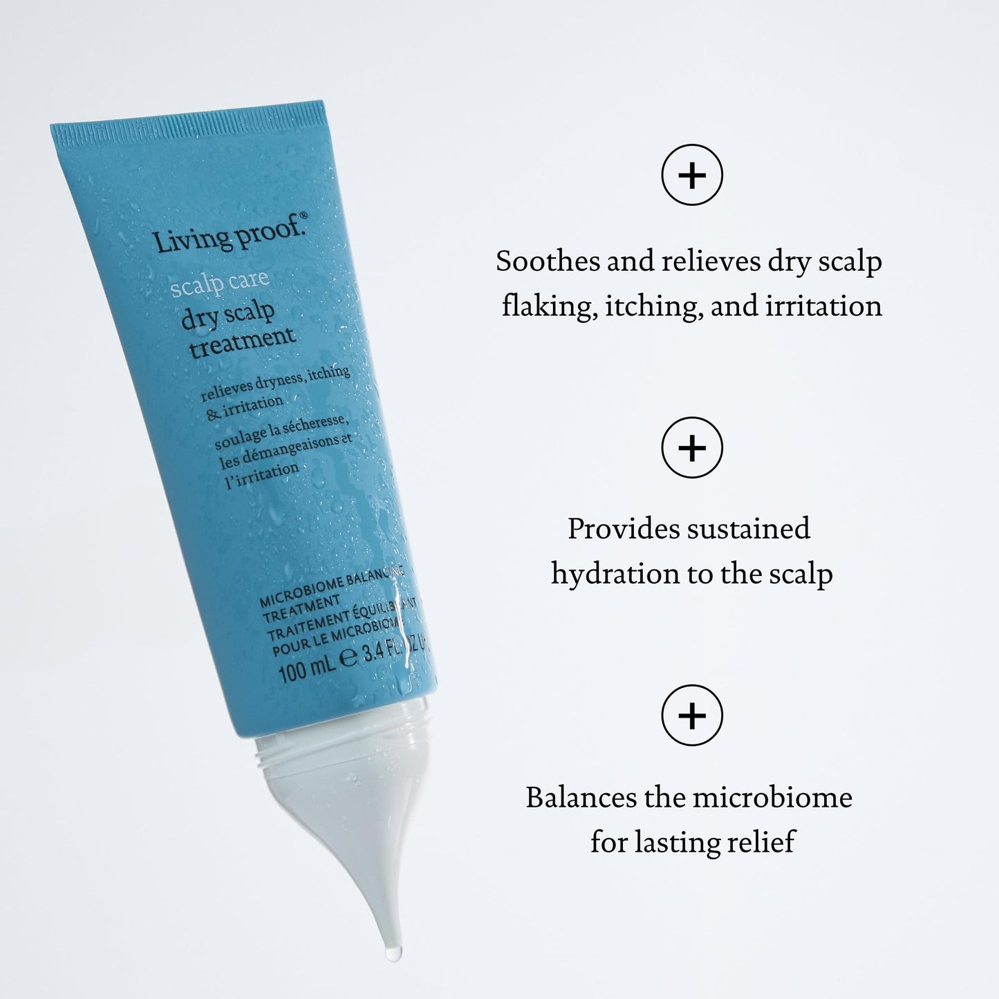 Living Proof Scalp Care Dry Scalp Treatment – Hydrating, Lightweight Formula to Soothe Itching & Flaking, Balance Scalp Microbiome, 3.4 oz