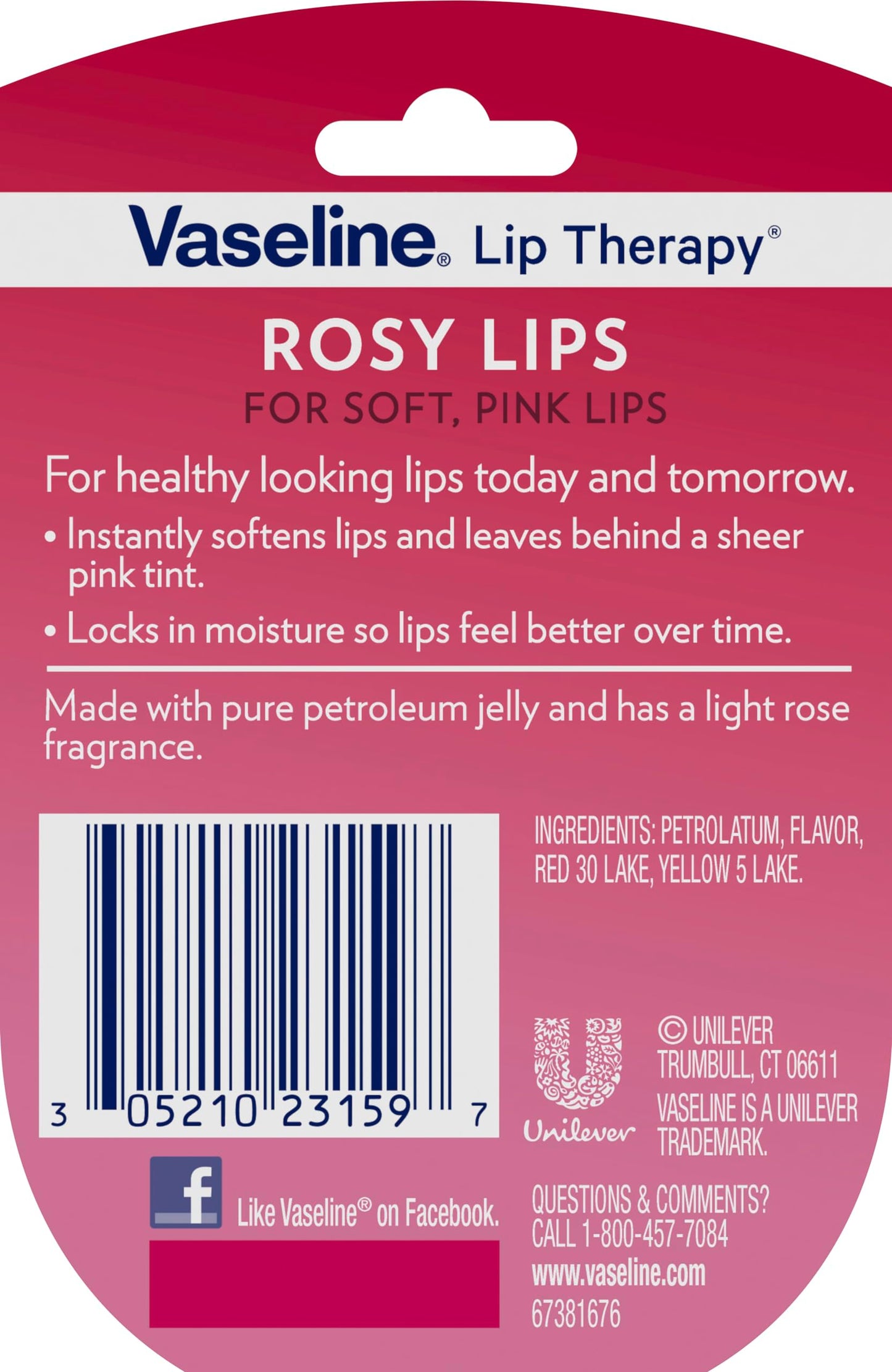Vaseline Lip Therapy Mini Balm Trio – Crème Brûlée, Rosy Lips & Cocoa Butter – Moisturizing Lip Care for Soft, Smooth, Kissable Lips, 0.25 Oz Each