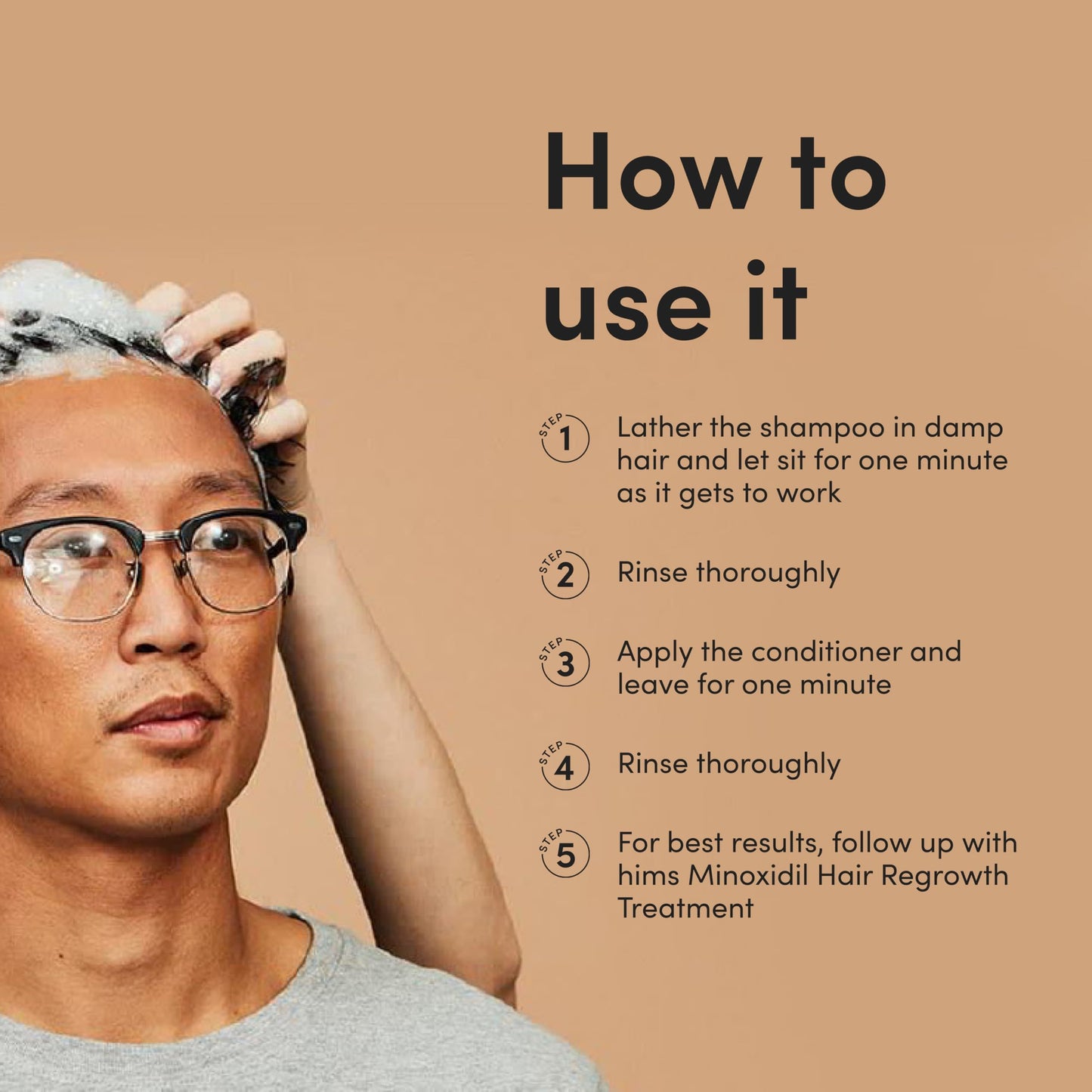 hims Thick Fix Shampoo & Conditioner Set – Saw Palmetto for Hair Growth & Thickening – Scalp Cleanser – Vegan, Sulfate-Free, Cruelty-Free, 6.4 fl oz