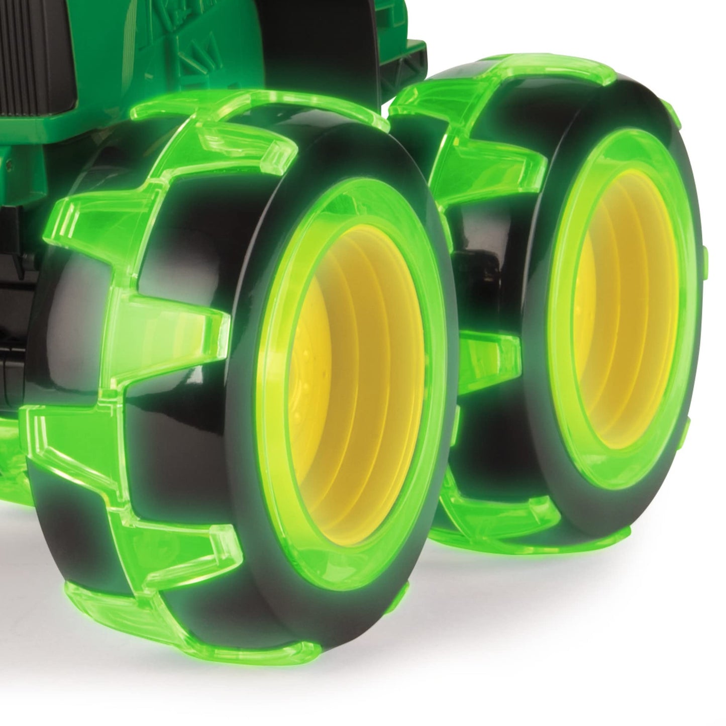 TOMY Monster Treads Lightning Wheels John Deere Tractor Toy – Motion-Activated Lights, Monster Truck Fun, Ages 3+ Frustration-Free