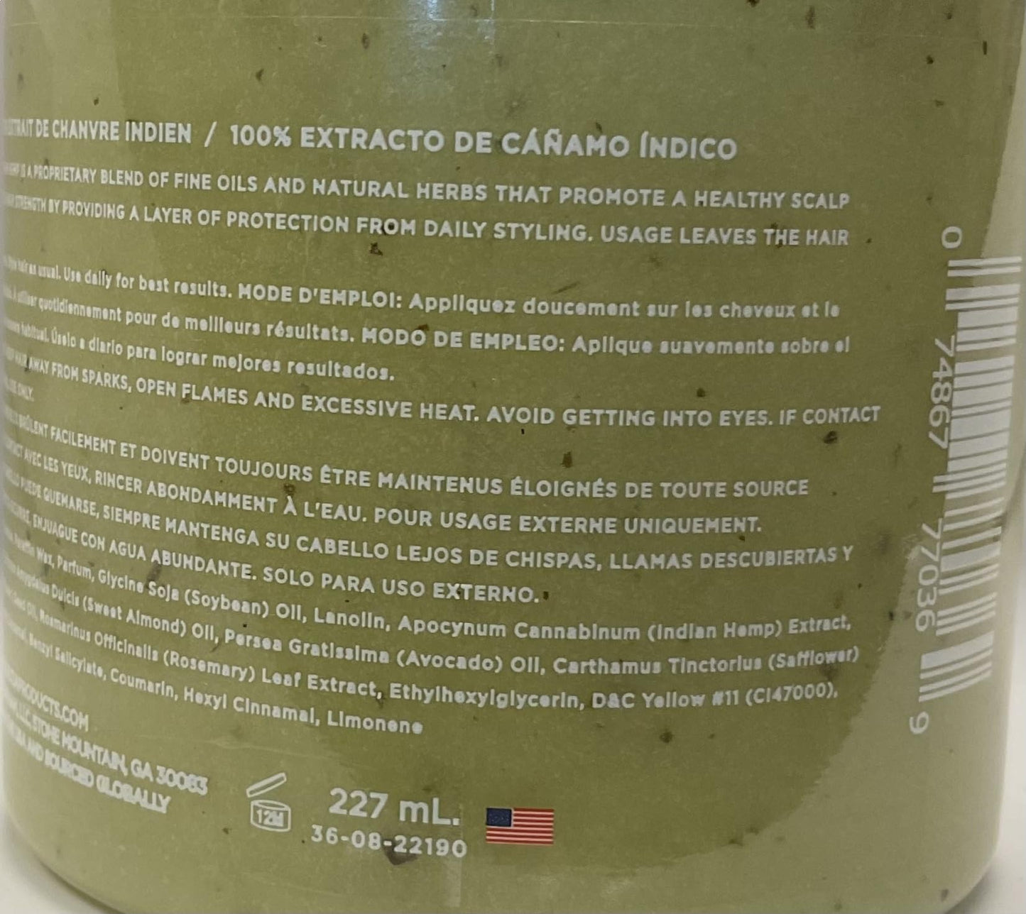 Kuza Indian Hemp with Chebe Hair & Scalp Treatment - for Healthy Hair Retention - 7.7 oz