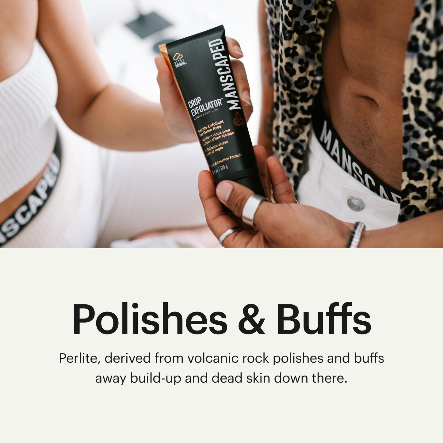 MANSCAPED® Crop Exfoliator® Gentle Groin Exfoliant Scrub to Soothe and Clear the Skin, Vegan, Cruelty-Free (3.5 oz)