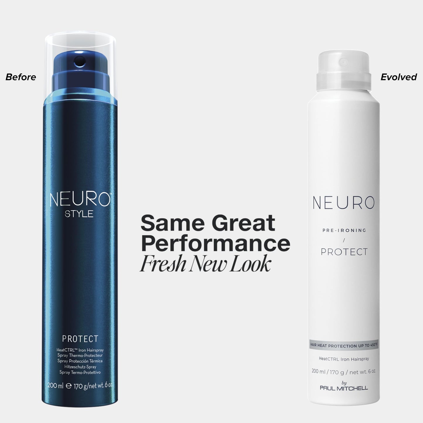Neuro by Paul Mitchell Protect HeatCTRL Iron Hairspray, Perfect Prep + Finish For Heat Styling, For All Hair Types, 6 oz