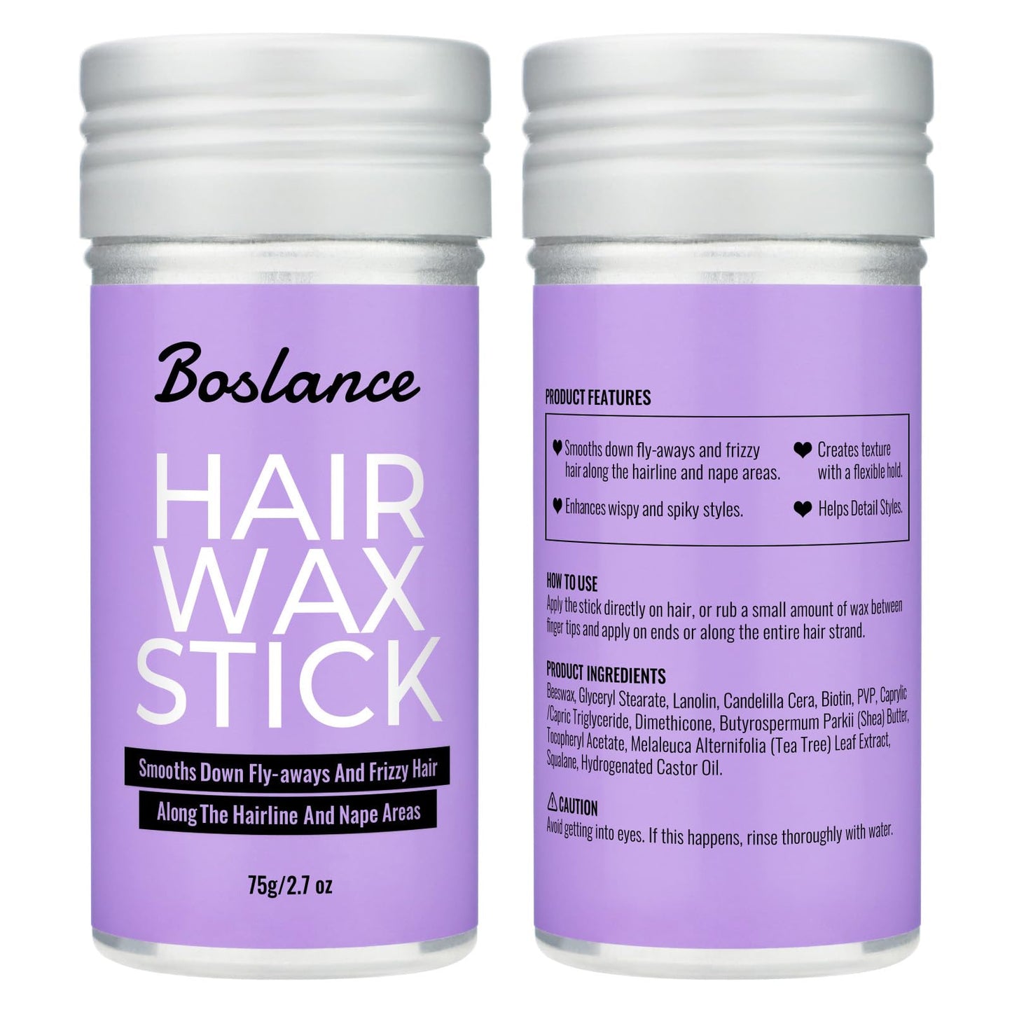 Boslance Hair Wax Stick – Strong Hold, Matte Finish, Easy Application, Long-Lasting Styling for All Hair Types, Travel-Friendly