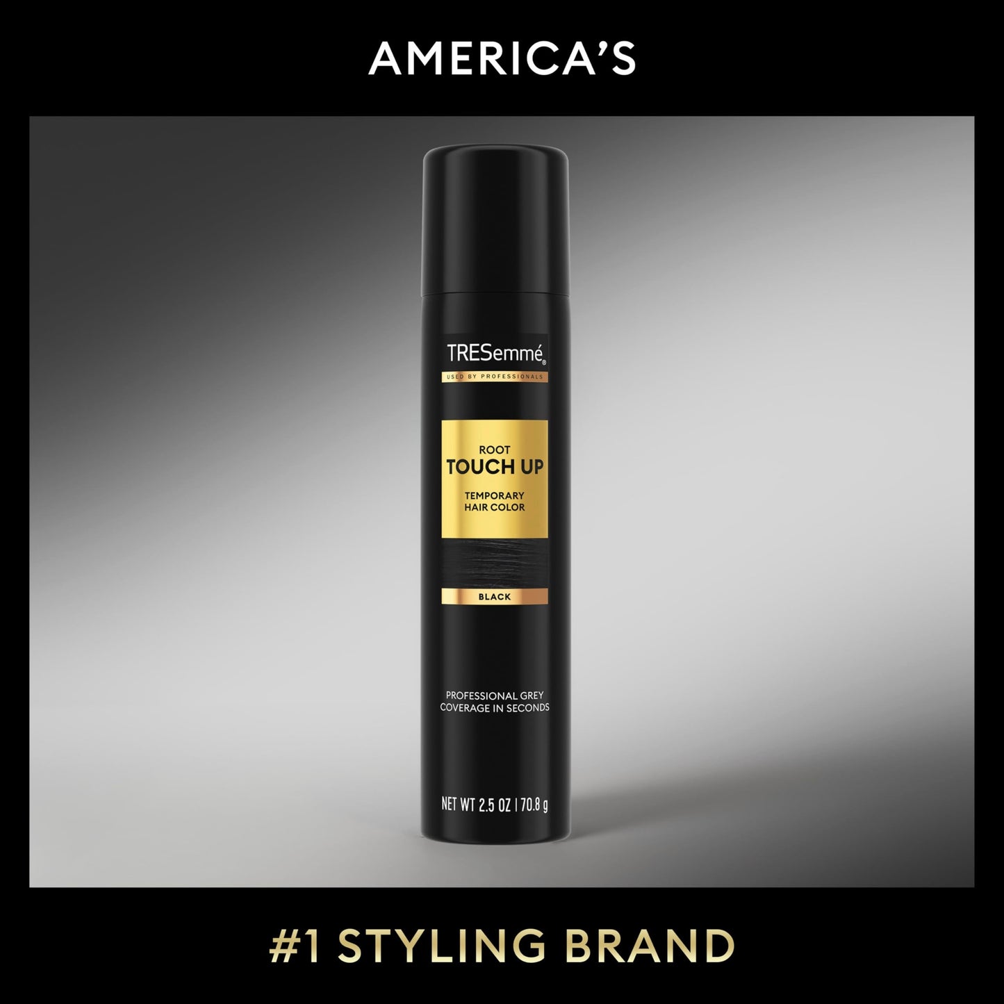 TRESemmé Root Touch-Up Temporary Black Hair Hair Color Touch-Up Spray, Ammonia-free, Peroxide-free Root Cover-Up Spray 2.5 oz