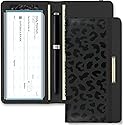 kakurookie letter checkbook cover, rfid blocking stylish, lightweight, slim durable, multi-functional holder for personal and business checks…