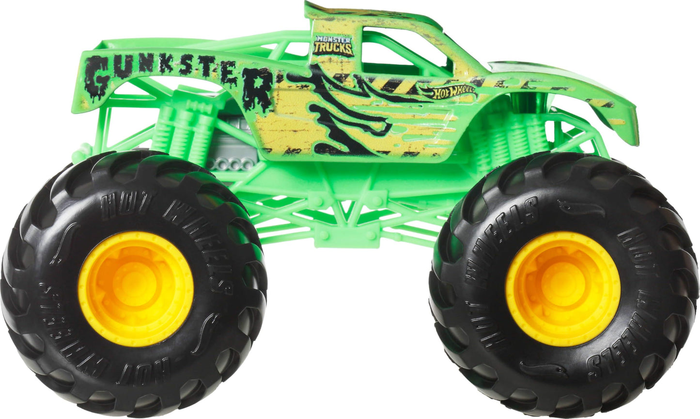 Hot Wheels Monster Trucks, Oversized Monster Truck, 1:24 Scale Die-Cast Toy Truck with Giant Wheels and Cool Designs