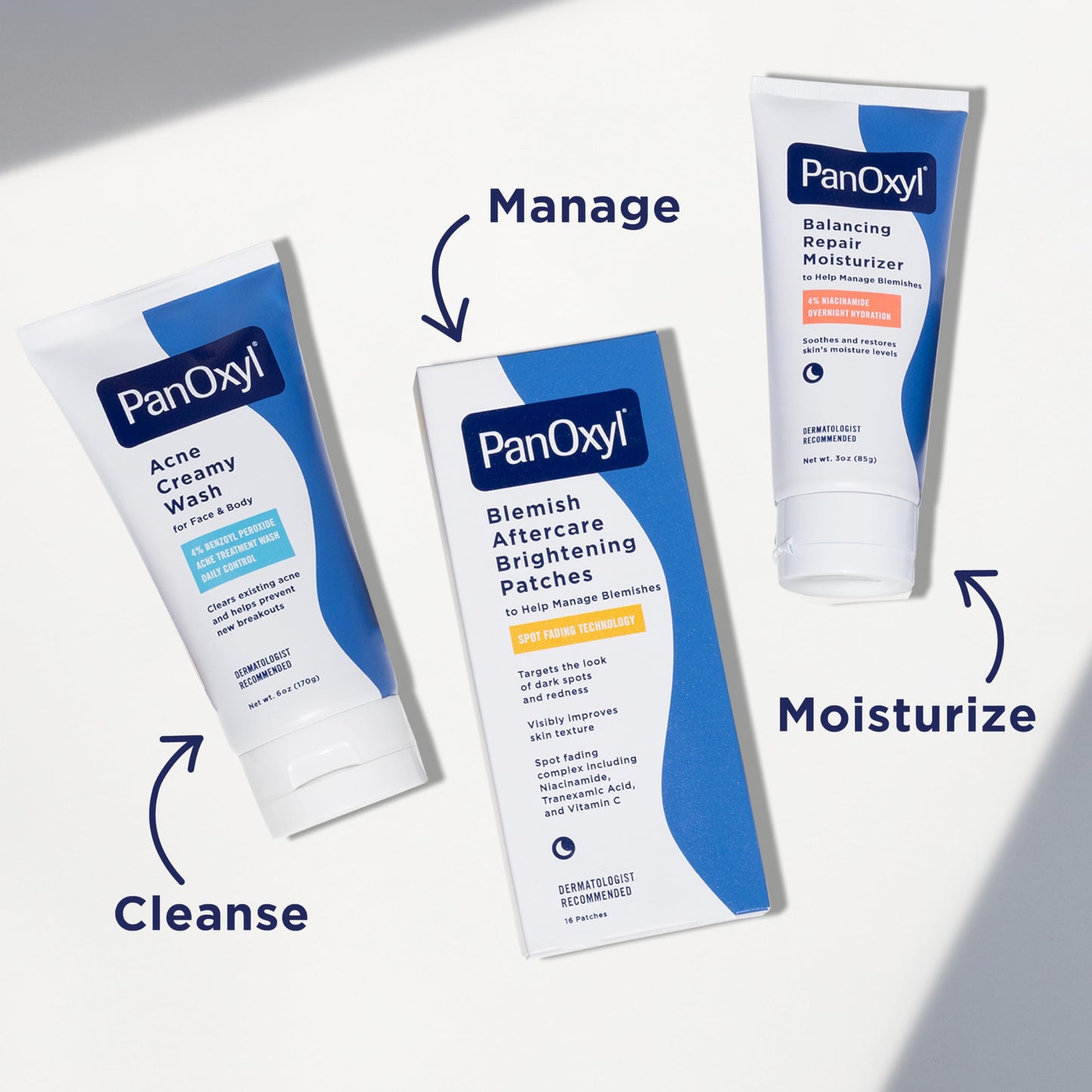 PanOxyl Blemish Brightening Patches, Large Clear Post-Acne Spot Treatment, Fade Dark Spots & Redness, Dermatologist-Recommended, 16ct