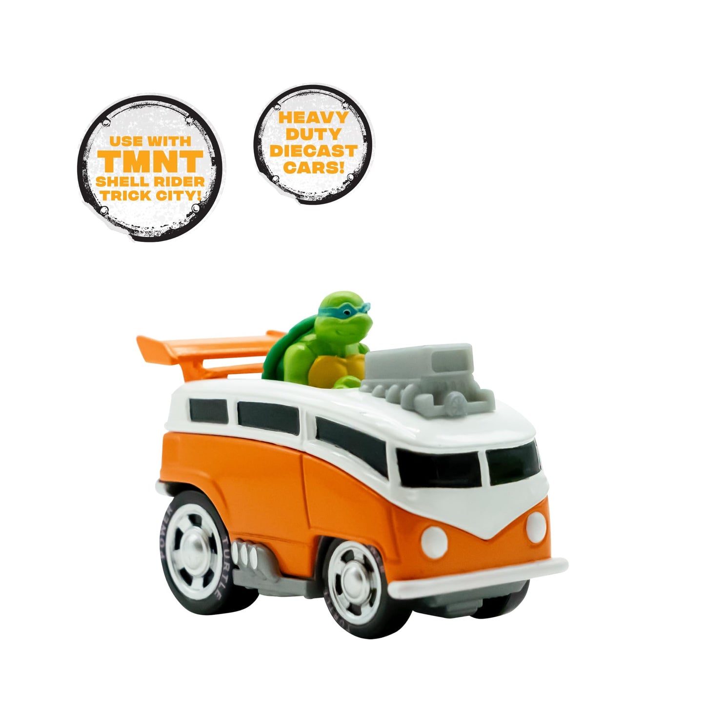 Teenage Mutant Ninja Turtles, 1:64th Diecast Shell Riders Set, Classic Styling, Leo, Raph, Donatello, and Mikey, Ages 3+