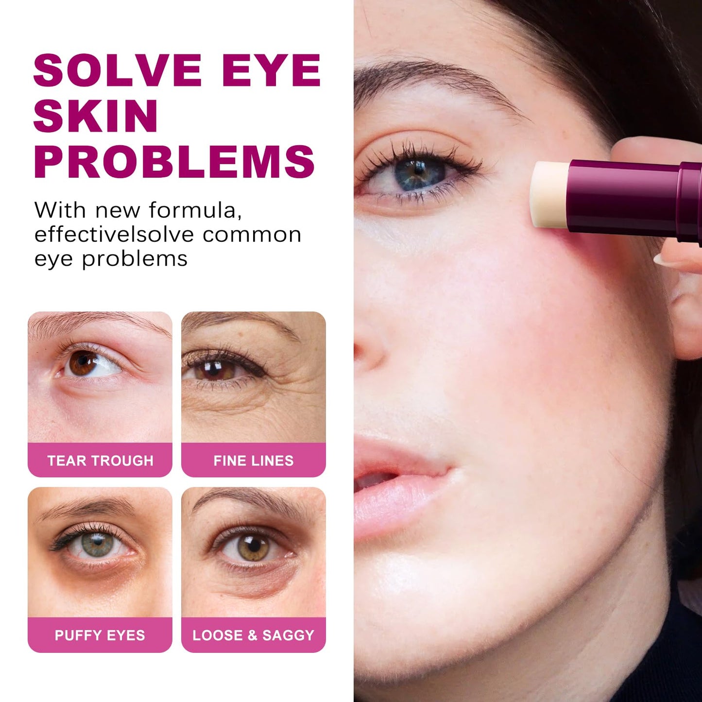 2PCS Korean Calcium Collagen Multi Balm Stick – Hydrating, Anti-Aging, Wrinkle Care for Face, Eyes & Neck, Firming & Moisturizing