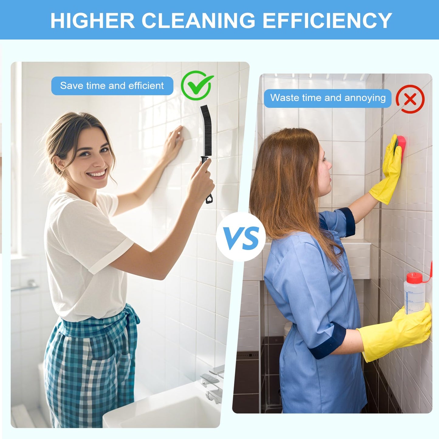 Dfacio 11Pcs Crevice Cleaning Brush Set, Hard Bristle Cleaning Supplies for Kitchen, Bathroom, Corner, Grout, Sink, Cup, Teapot, Bottle, Blender