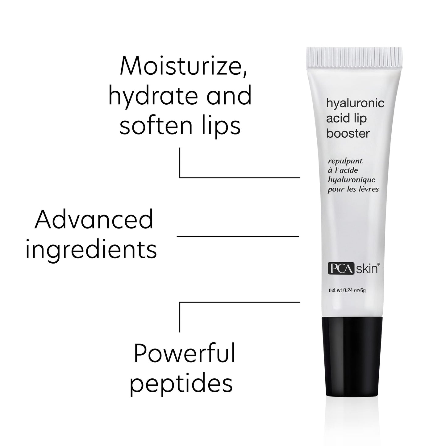 PCA SKIN Lip Plumper Serum, Hyaluronic Acid Lip Booster for Fuller, Hydrated Lips, Reduces Fine Lines & Wrinkles, 0.24 oz
