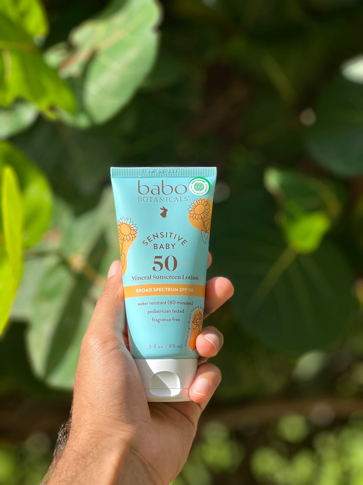 Babo Botanicals Baby Mineral Sunscreen SPF 50 – Natural Zinc Oxide, Fragrance-Free, Water-Resistant, Vegan Sunblock for Sensitive Skin, Kids & Babies