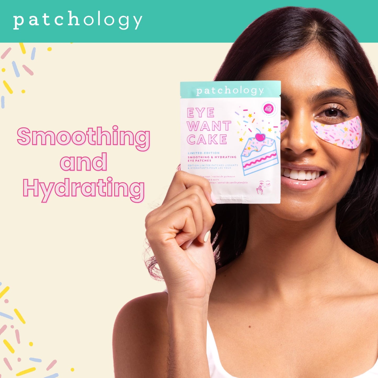 Patchology Eye Want Cake Eye Patches – Hydrating & Smoothing Under-Eye Masks for Dark Circles, Puffiness & Fine Lines, 5-Pack