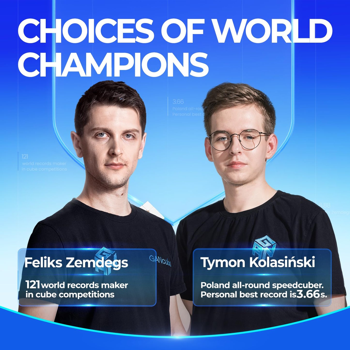 GAN 356 R S, 3x3 Speed Cube Gans 356RS Magic Cube Non-Magnetic (Stickerless)