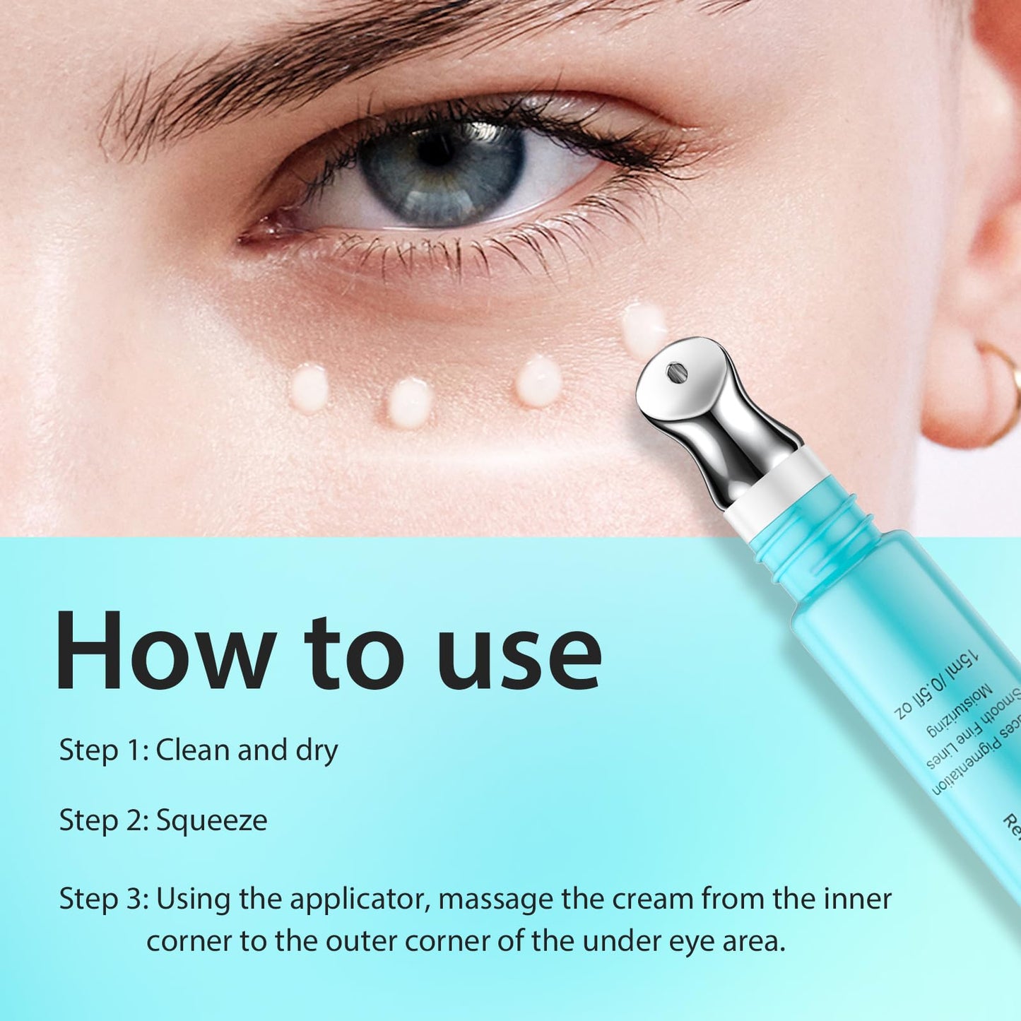 SEACALL Retinol Eye Cream with Caffeine, Hyaluronic Acid & Vitamin C – Anti-Aging, Dark Circles & Puffiness Treatment, 15ml