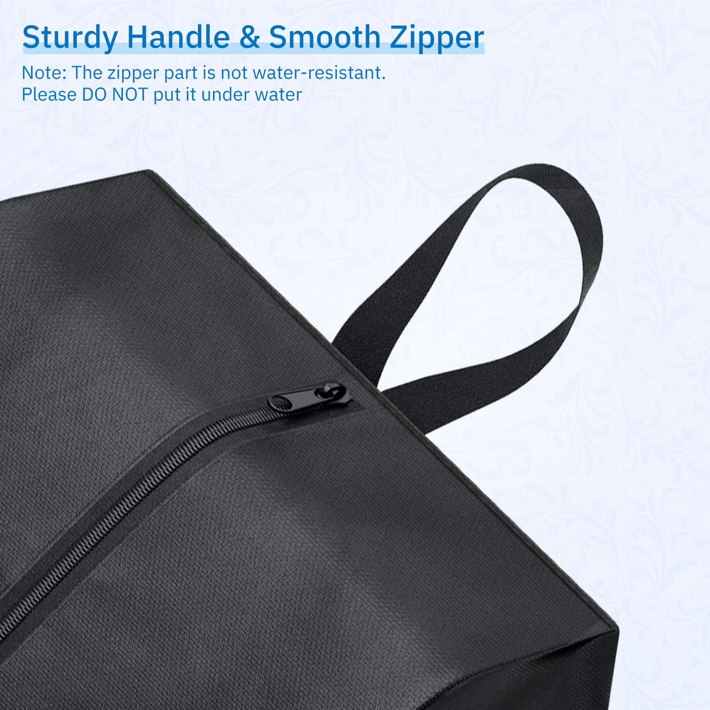 MISSLO Portable Nylon Travel Shoe Bags with Zipper Closure (Pack 4, Black)