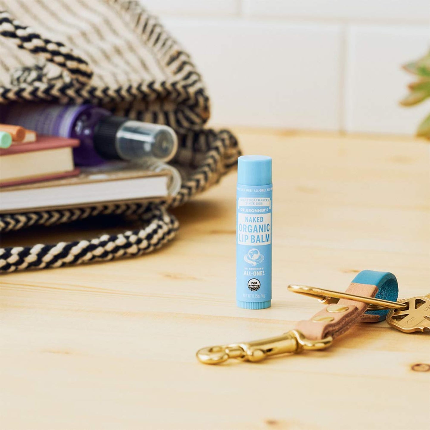 Dr. Bronner’s Organic Lip Balm 6-Pack – Unscented, Natural, Moisturizing, Petroleum-Free with Beeswax & Avocado Oil for Dry Lips