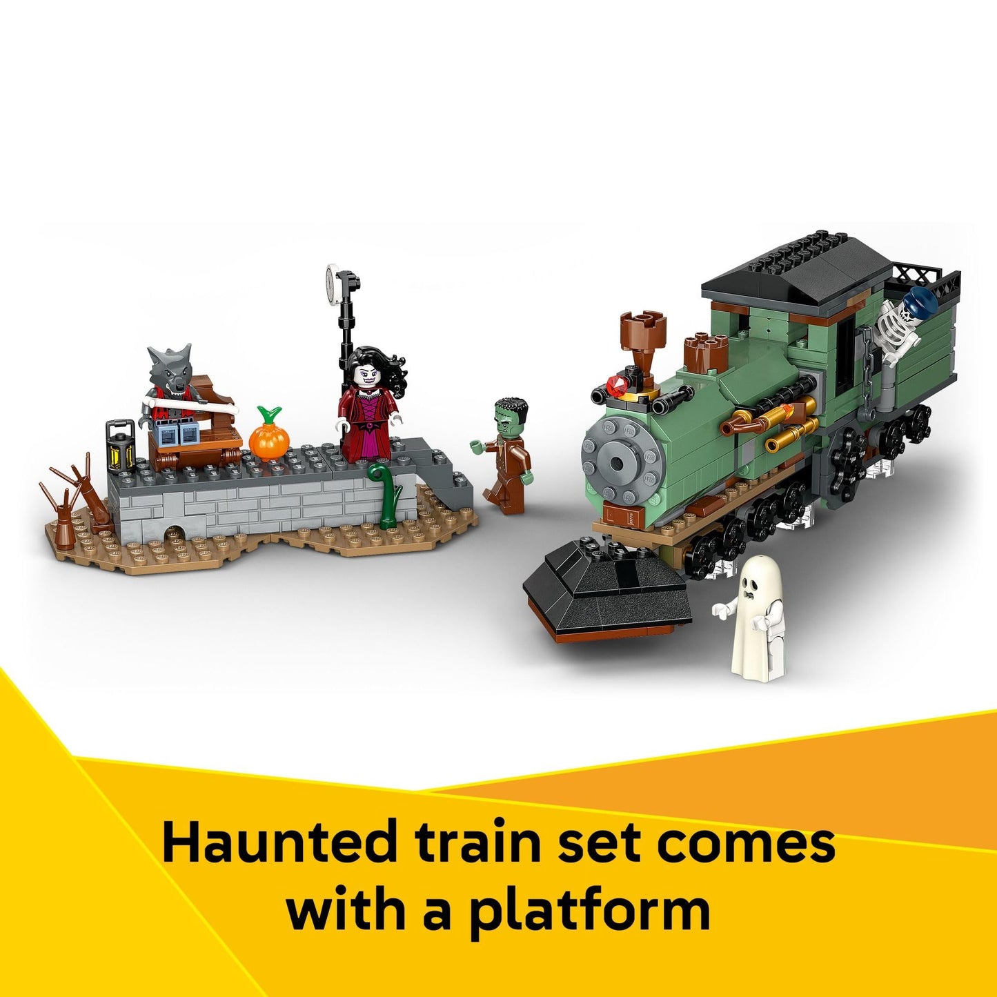 LEGO Creator 3-in-1 Haunted Mansion Building Set for Kids, Ages 9+ – Build Haunted House, Train, or Ship, Halloween Gift, 31167